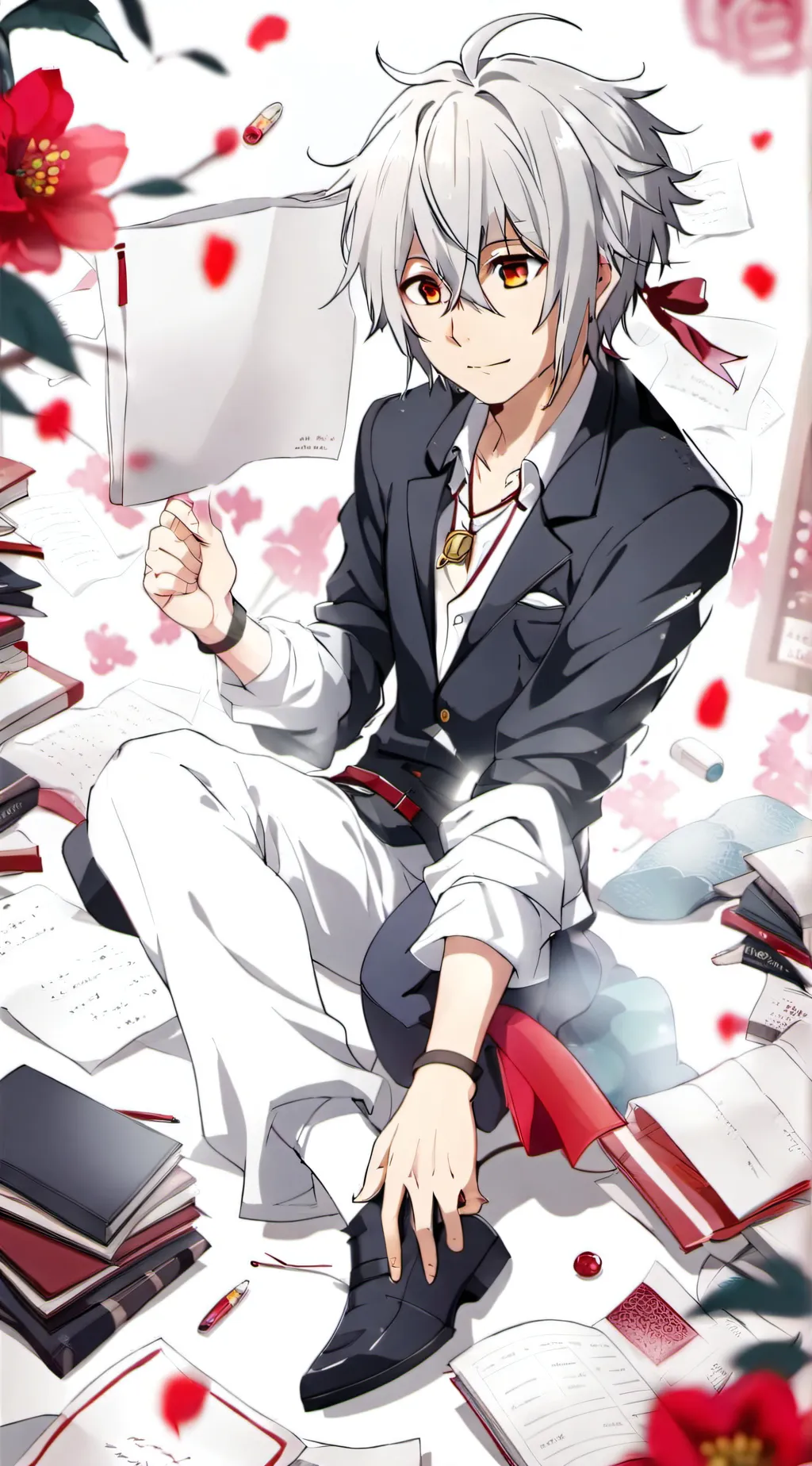 ai character: Shu Kurenai💜✨ background