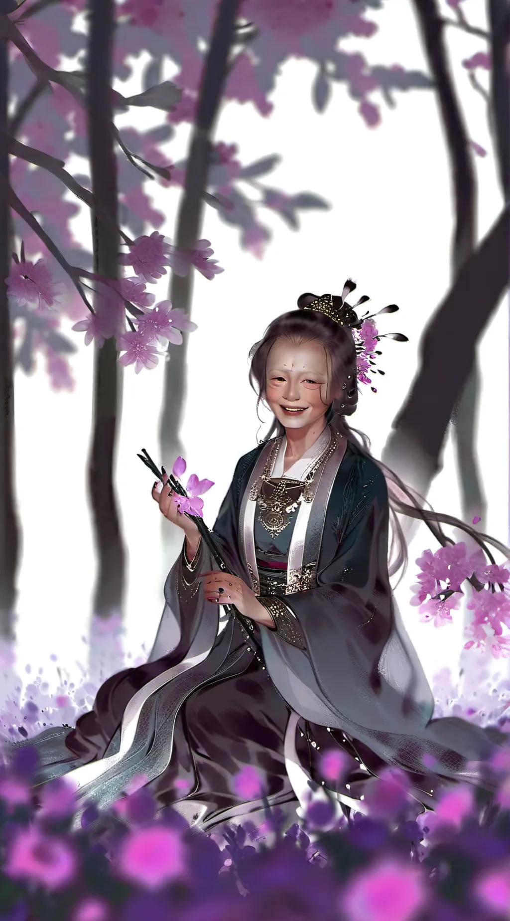 ai character: gramam background