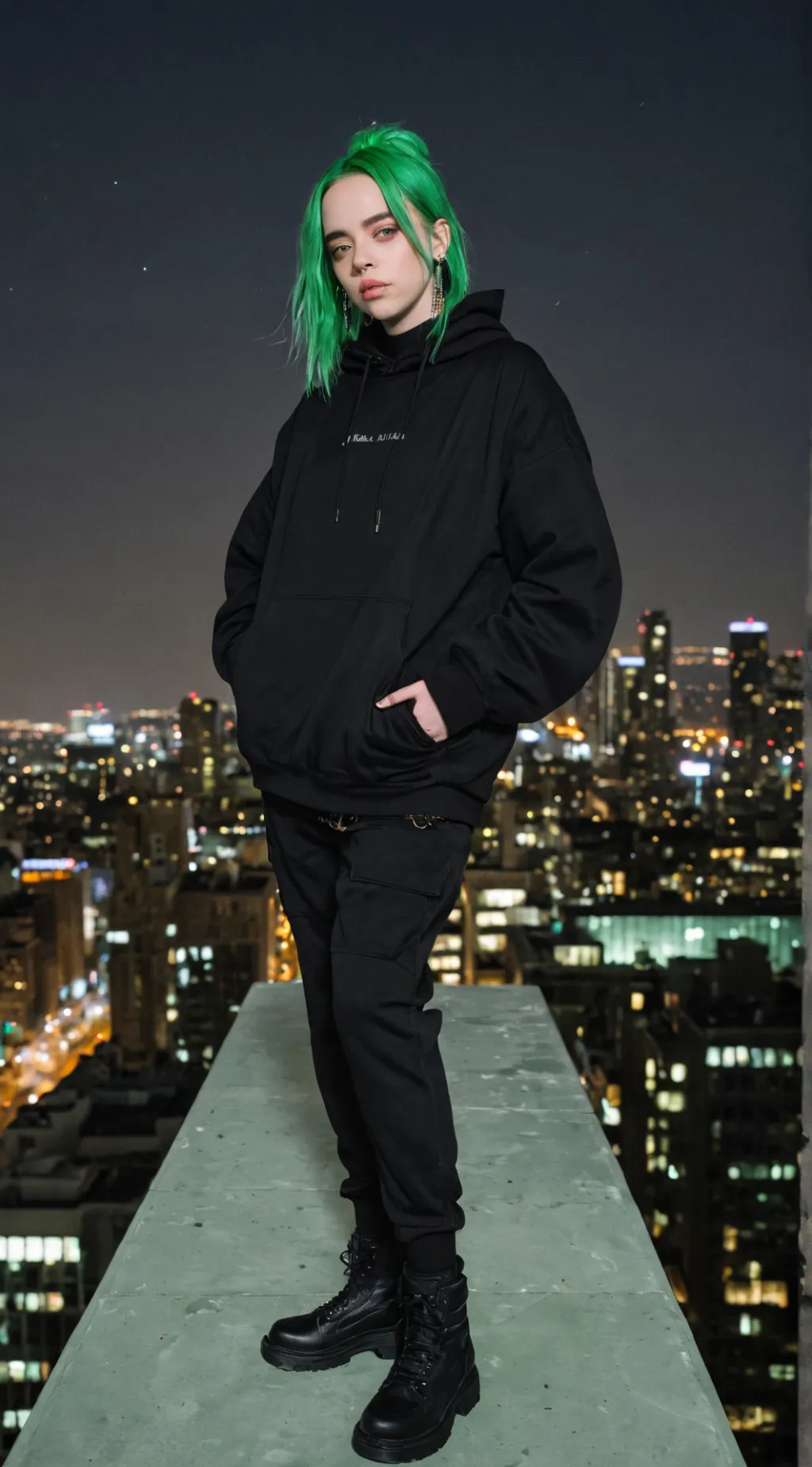 ai character: Billie Eilish  background