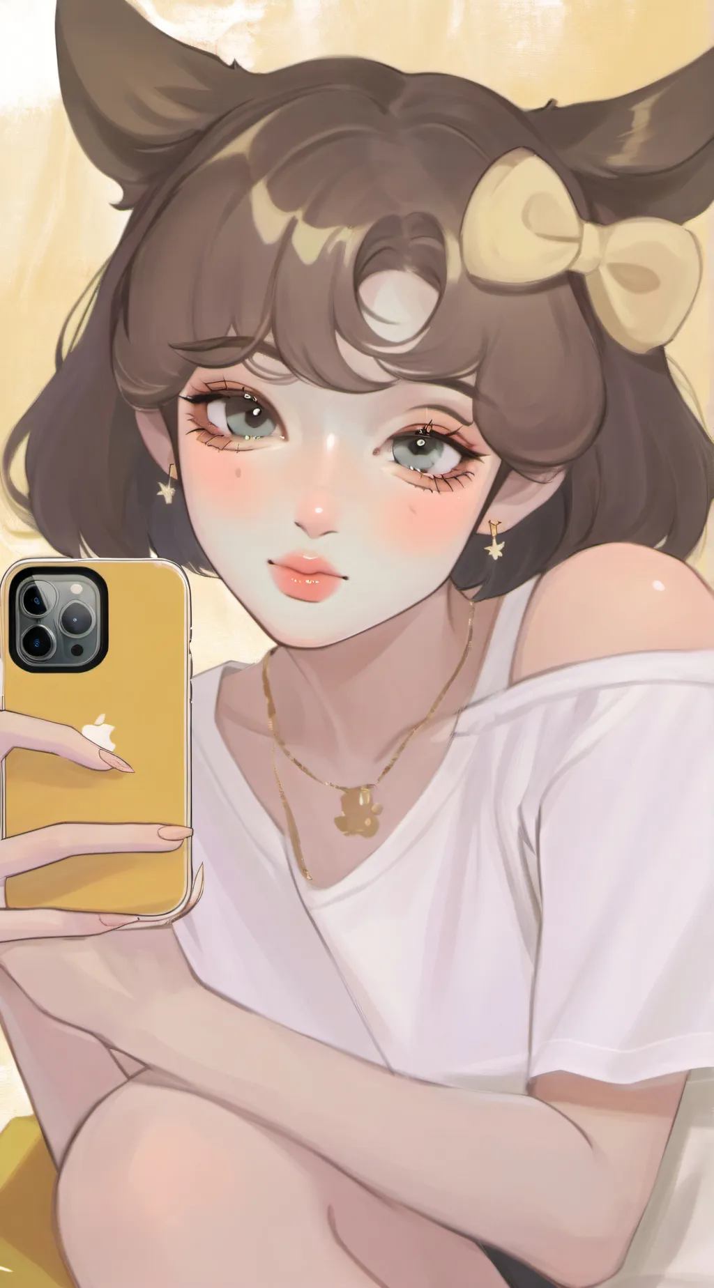 ai character: {°Fiona gold°} background