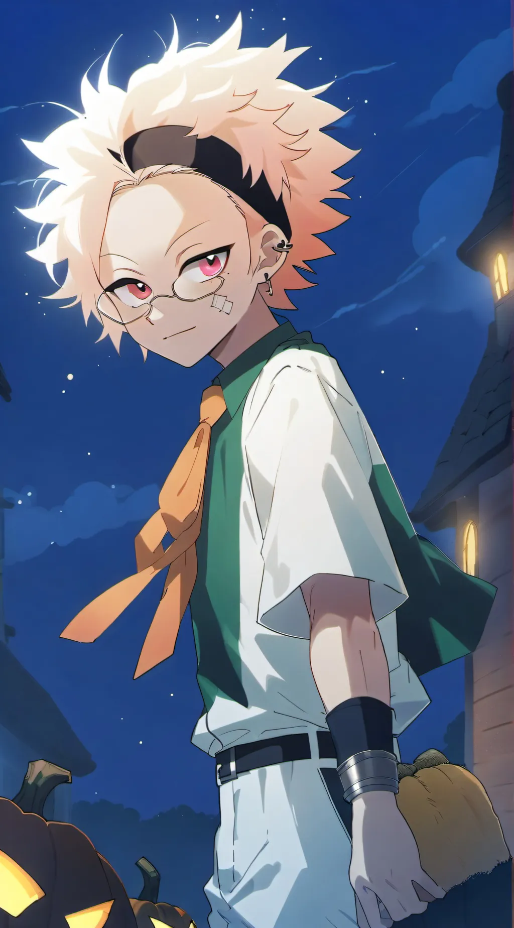 ai character: MHA HALOWEEN  background