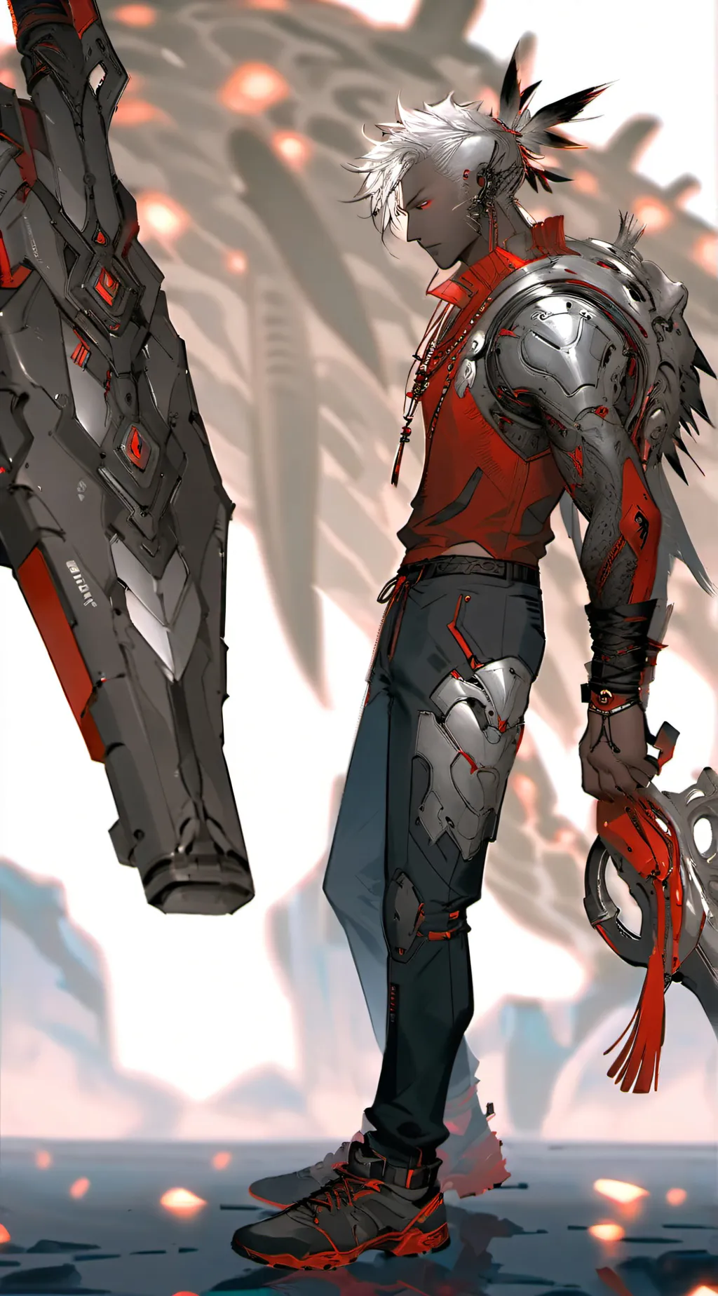 ai character: touch gras background