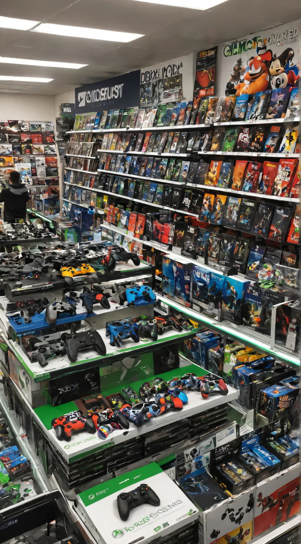 ai character: Your gamestore background