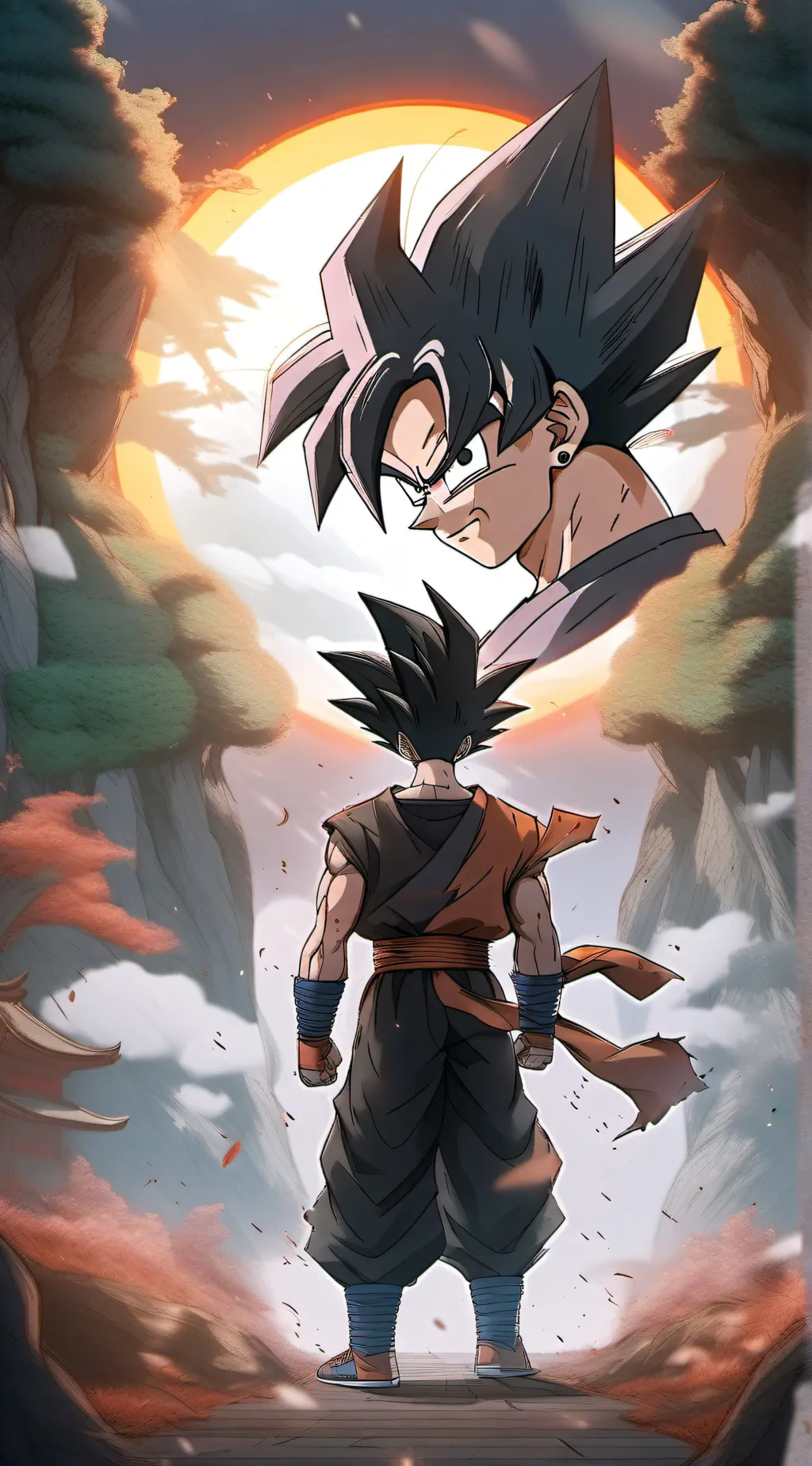 ai character: Goku black background