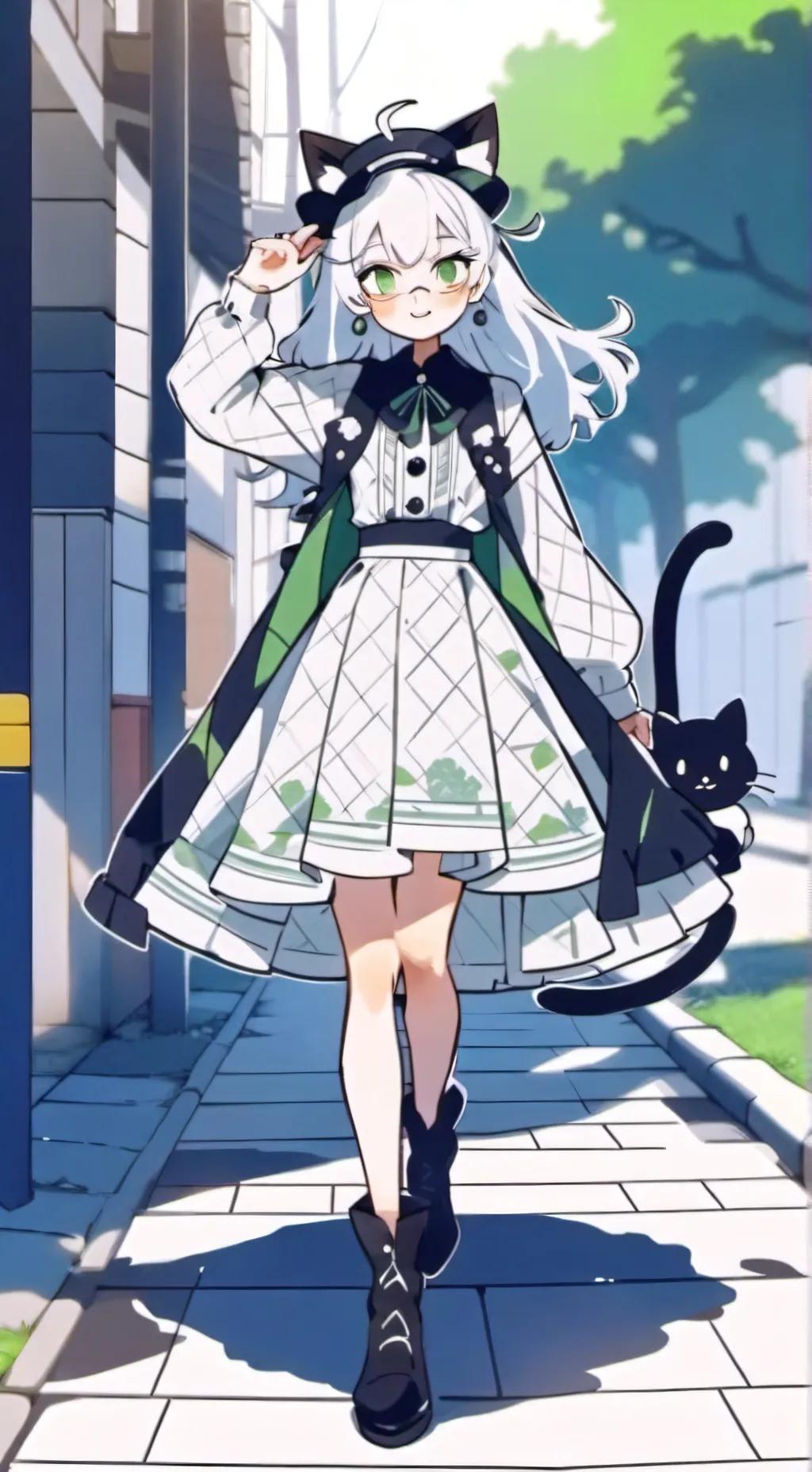 ai character: Emerald background