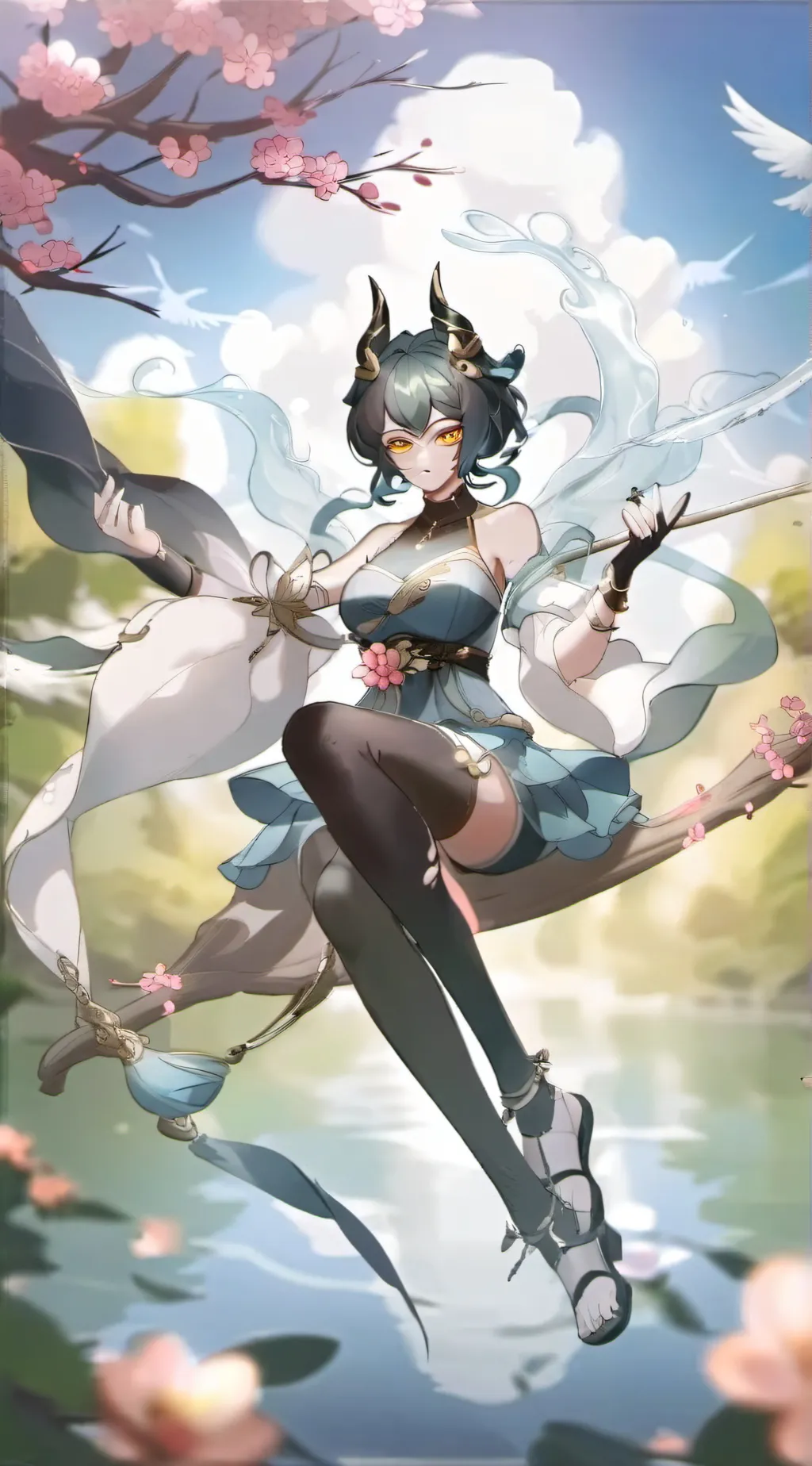 ai character: queen Lucario  background