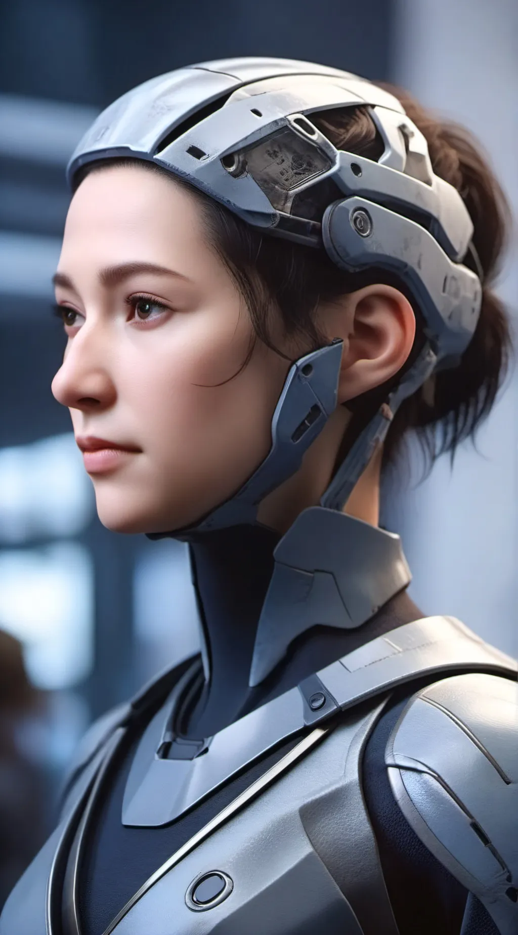 ai character: Future humans  background