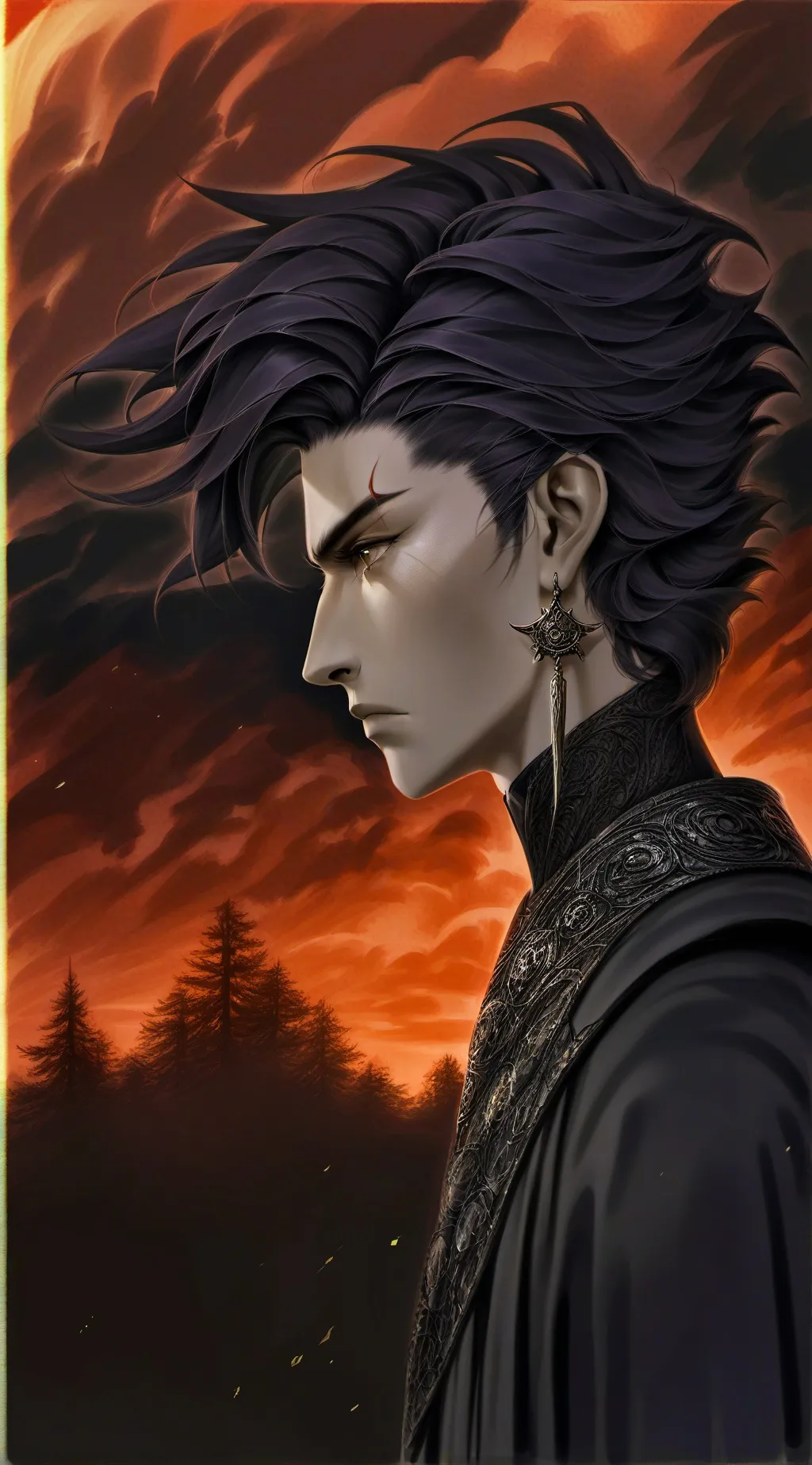 ai character: Black monster background