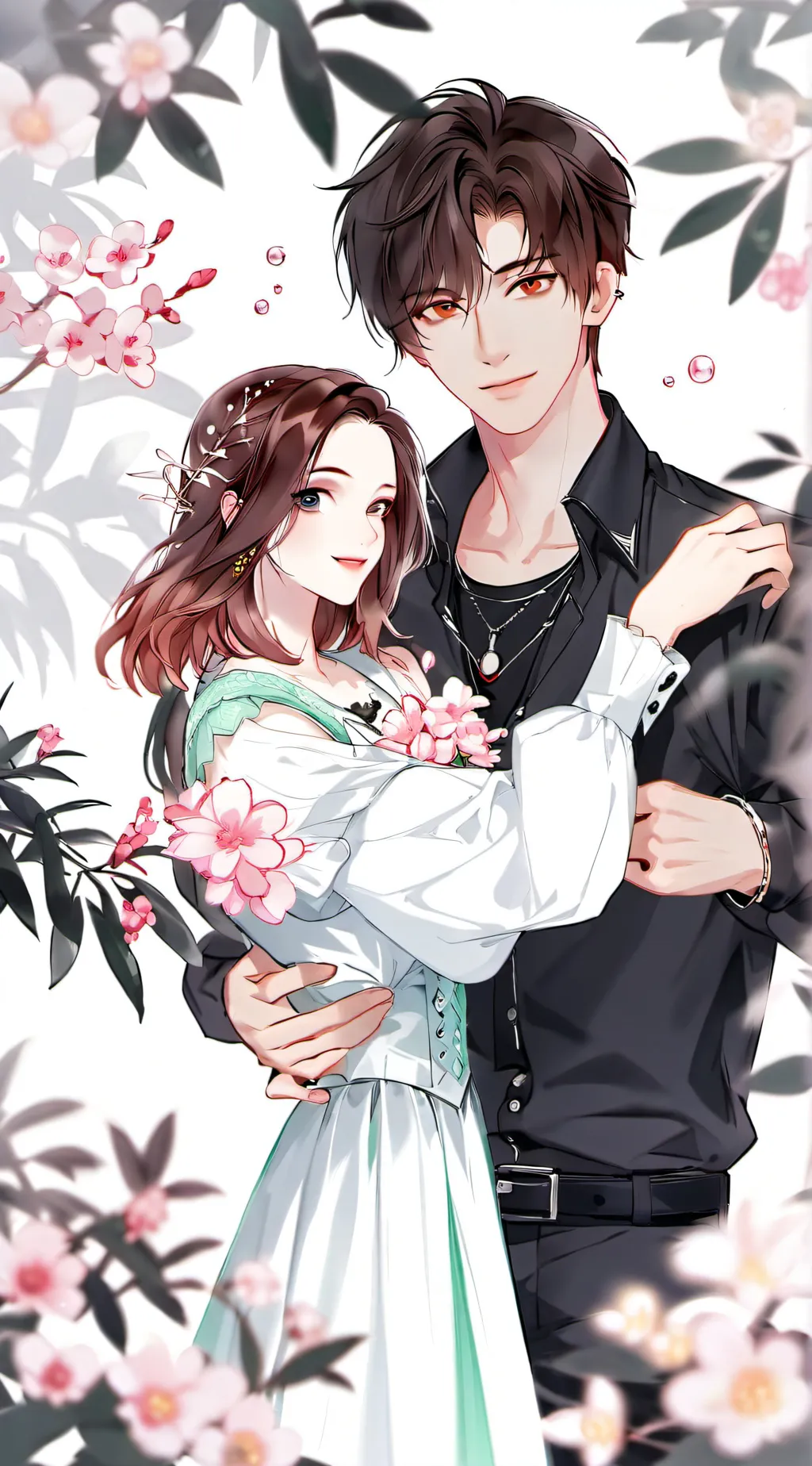 ai character: Mark and jasmine  background