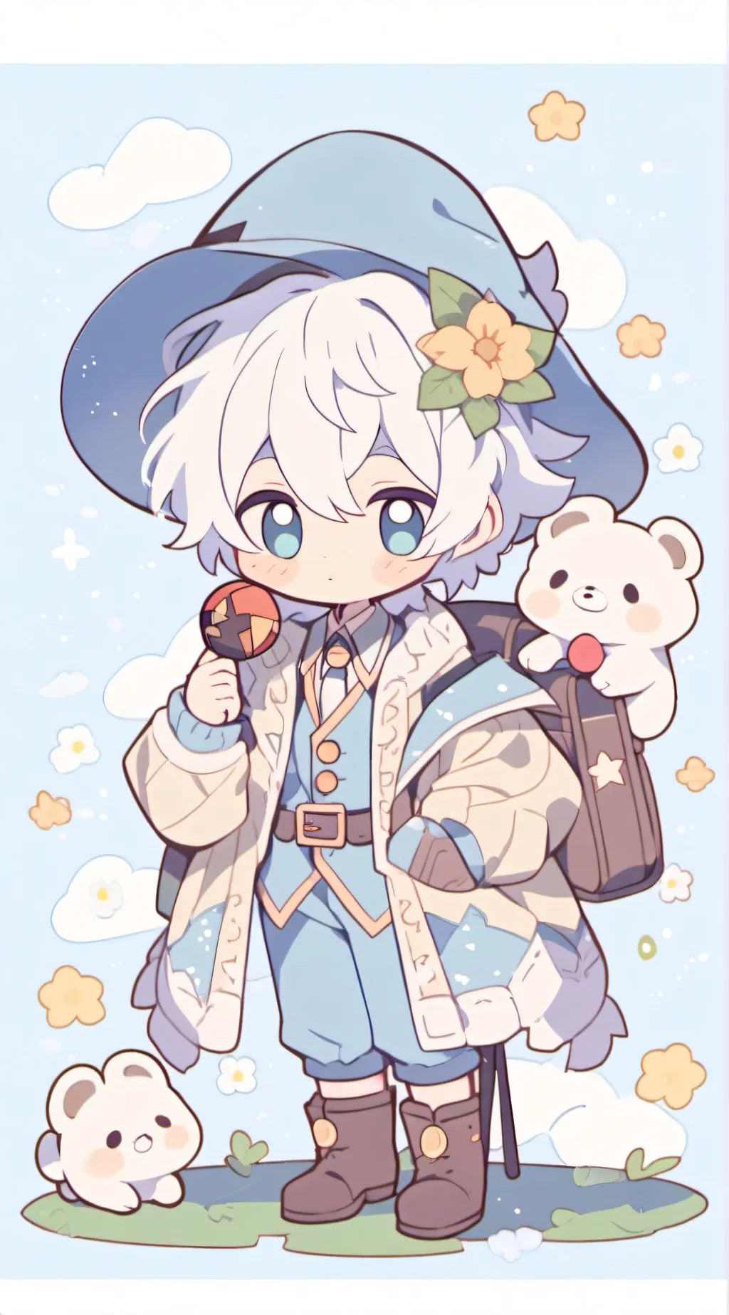 ai character: CH and CB 🥰 meet background