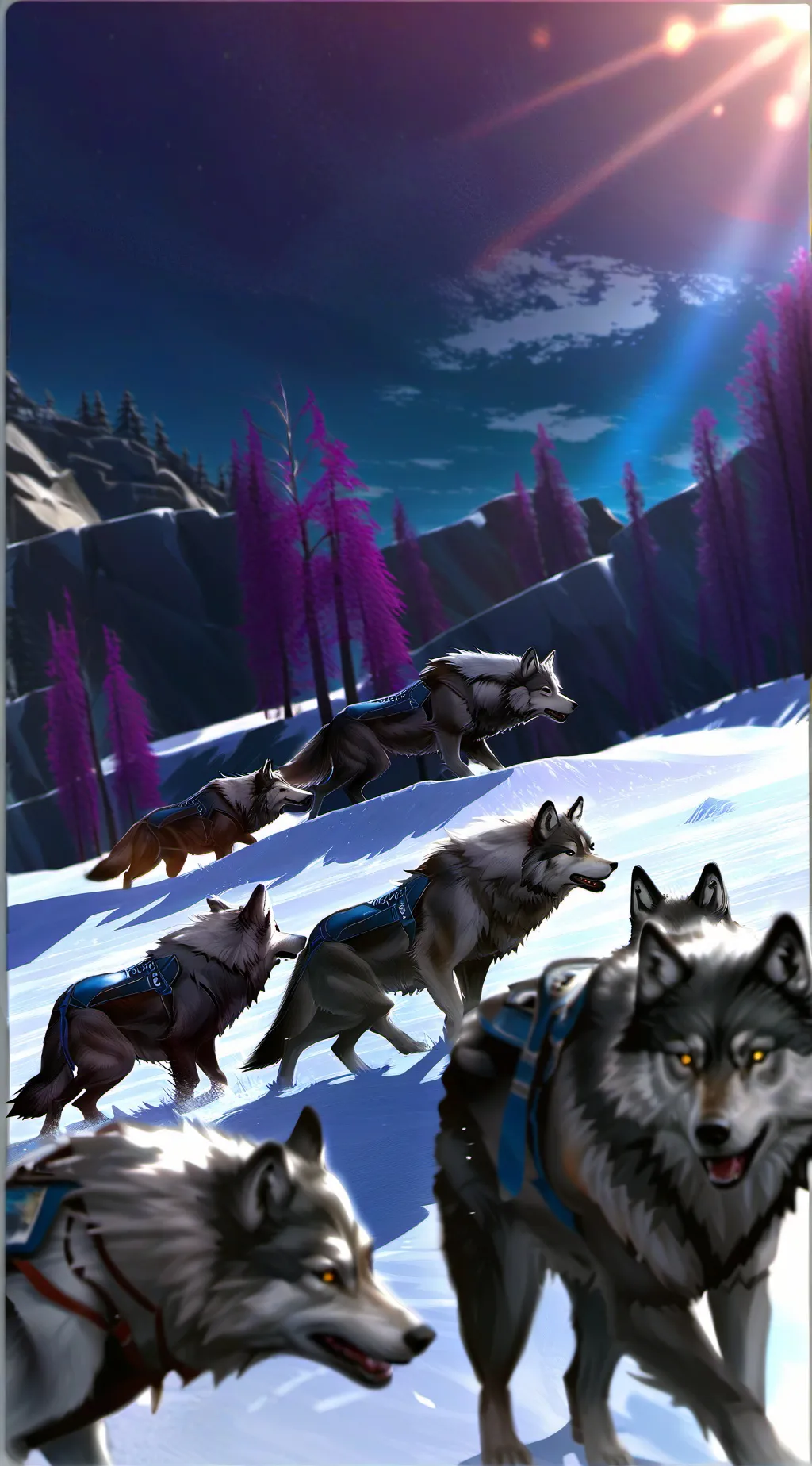 ai character: wolf bite  background