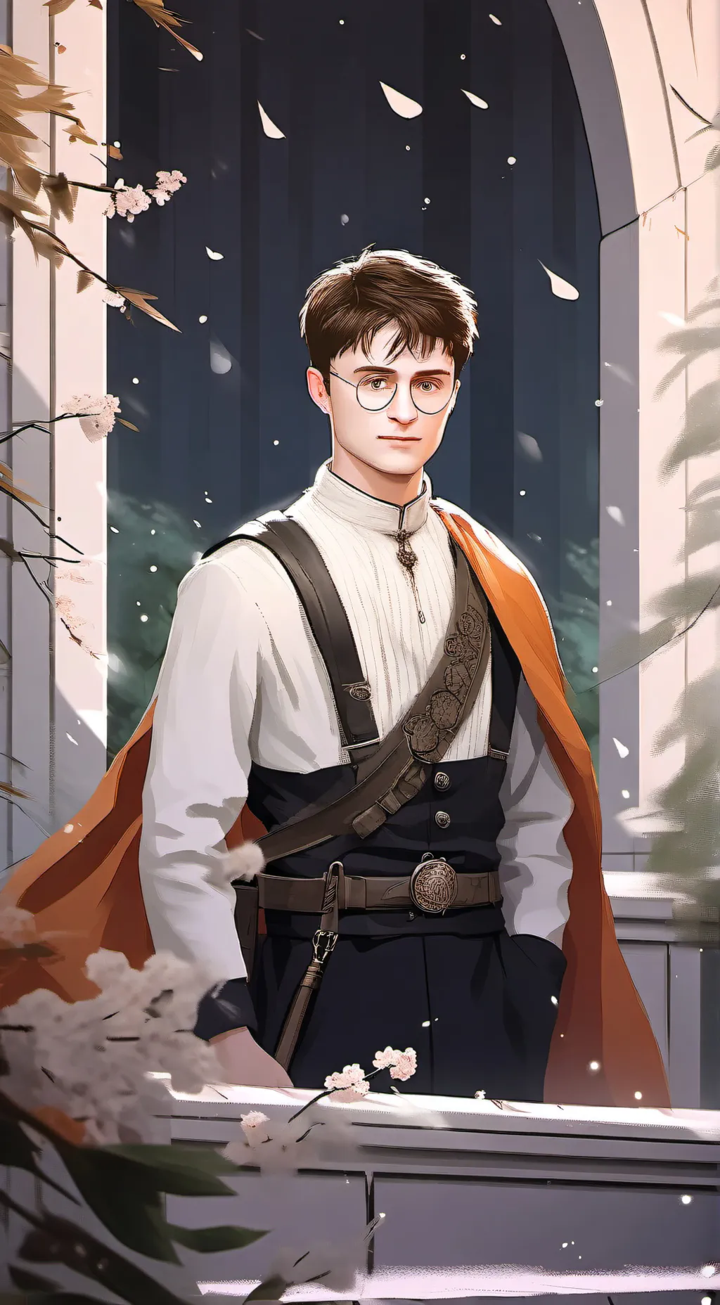 ai character: HP horror camp background