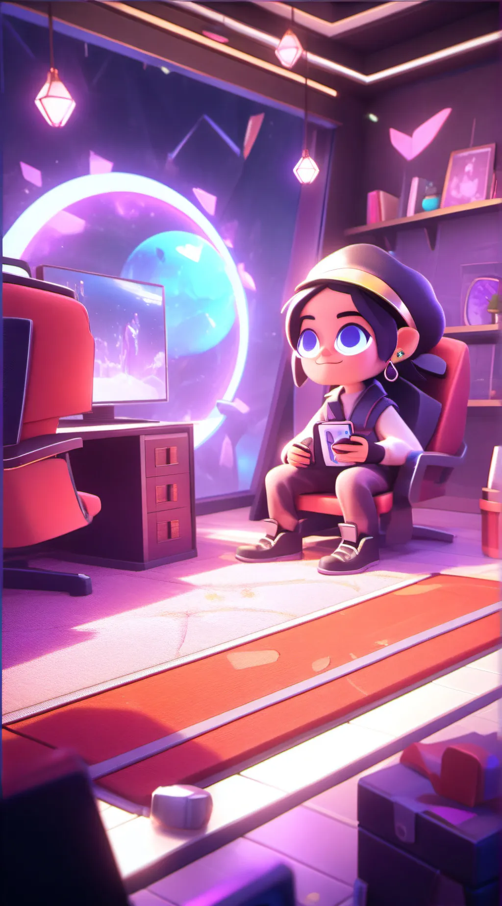 ai character: Weird background