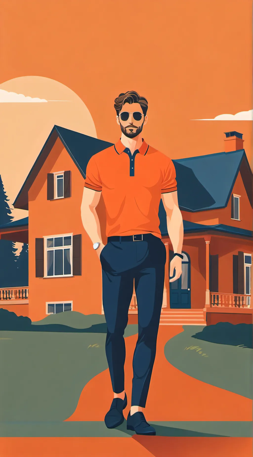 ai character: Adam  background