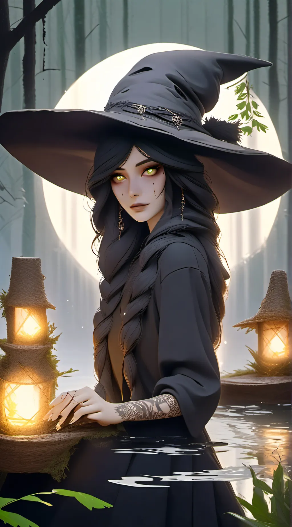 ai character: Mirelle Blackwater background