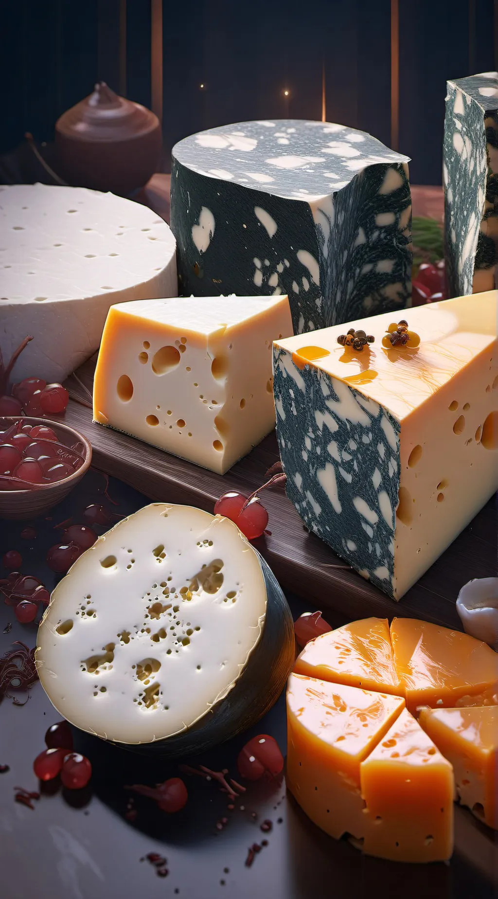 ai character: cheese  background