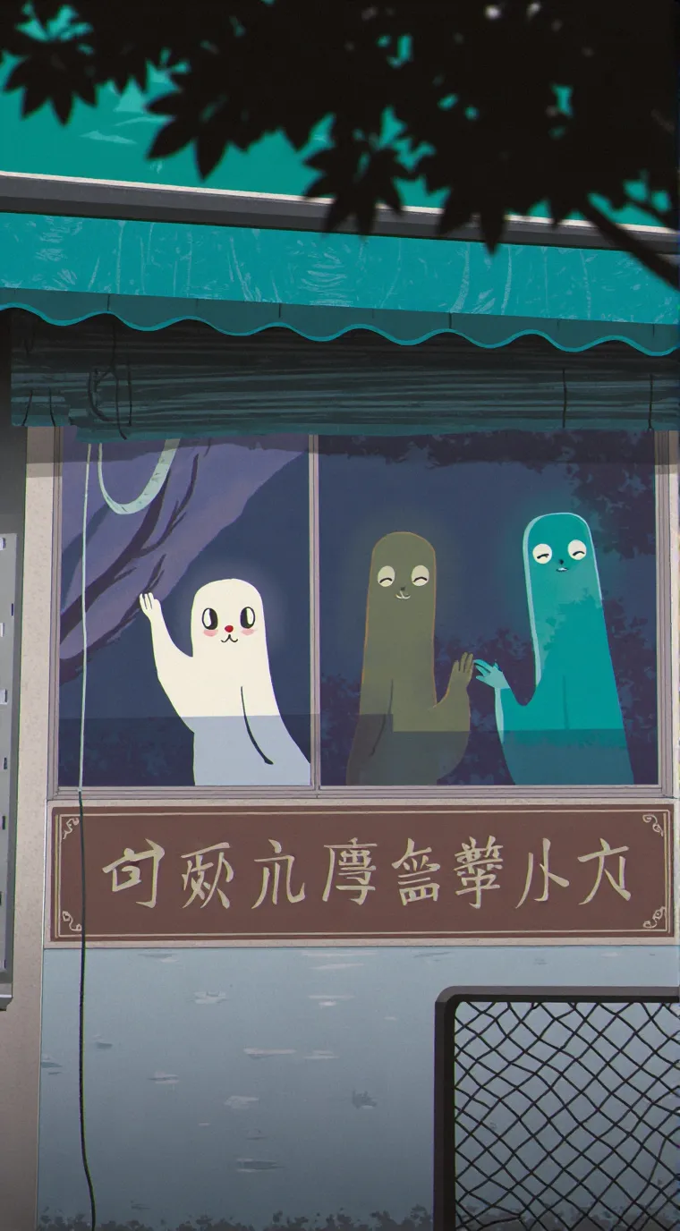 ai character: In the forest. background