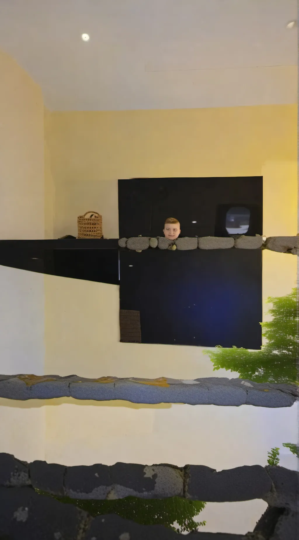 ai character: harley head  background