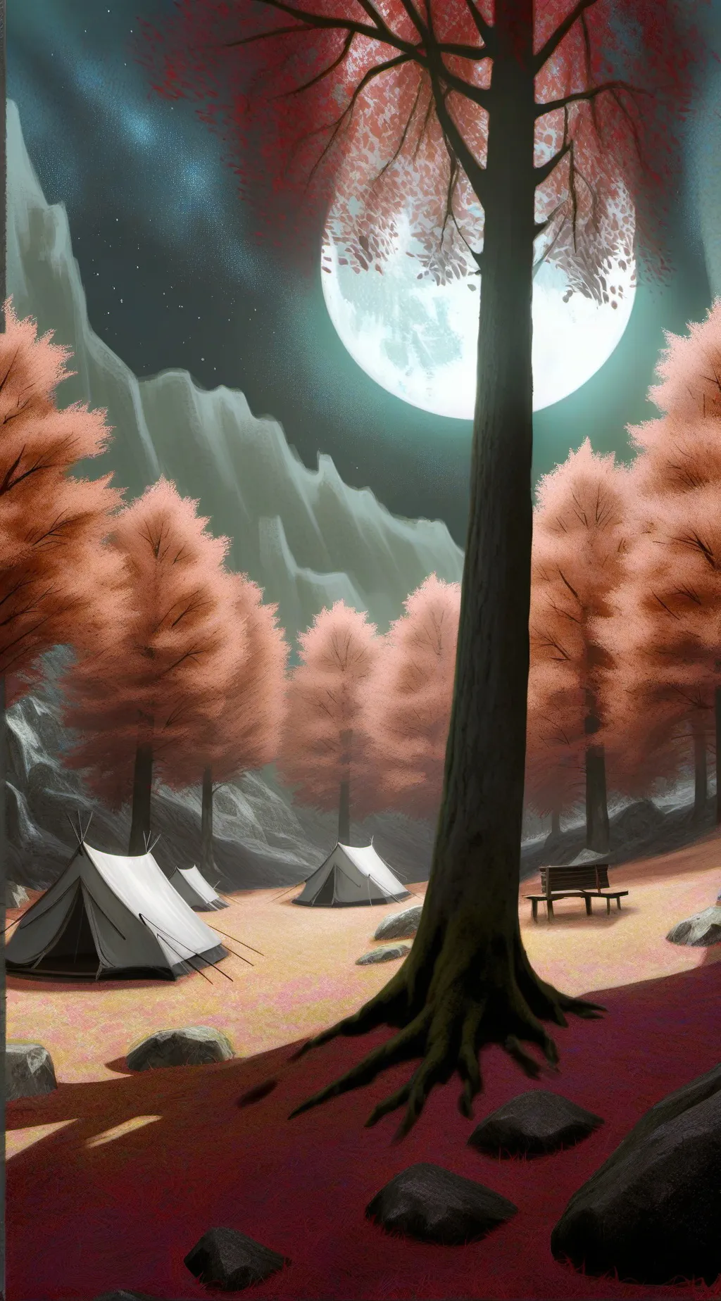 ai character: Black Forest  background