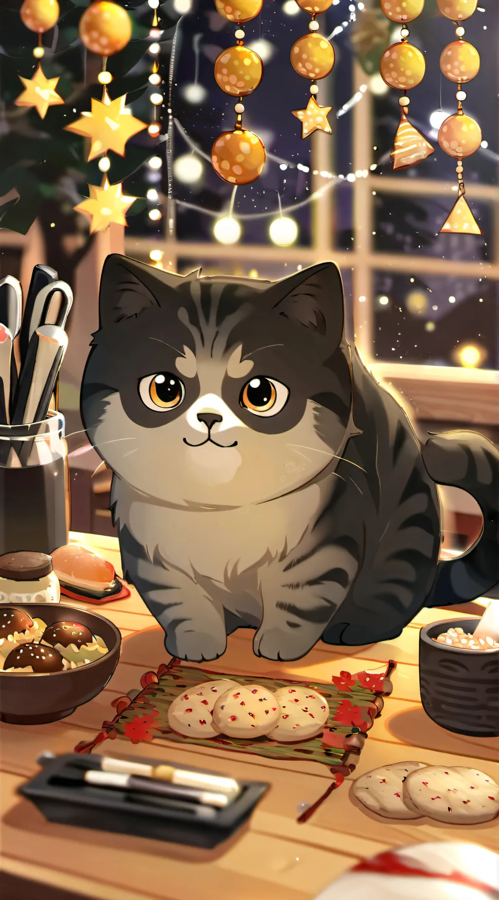 ai character: Cat background
