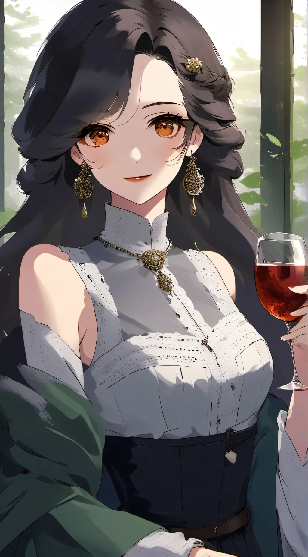 ai character: Amber background