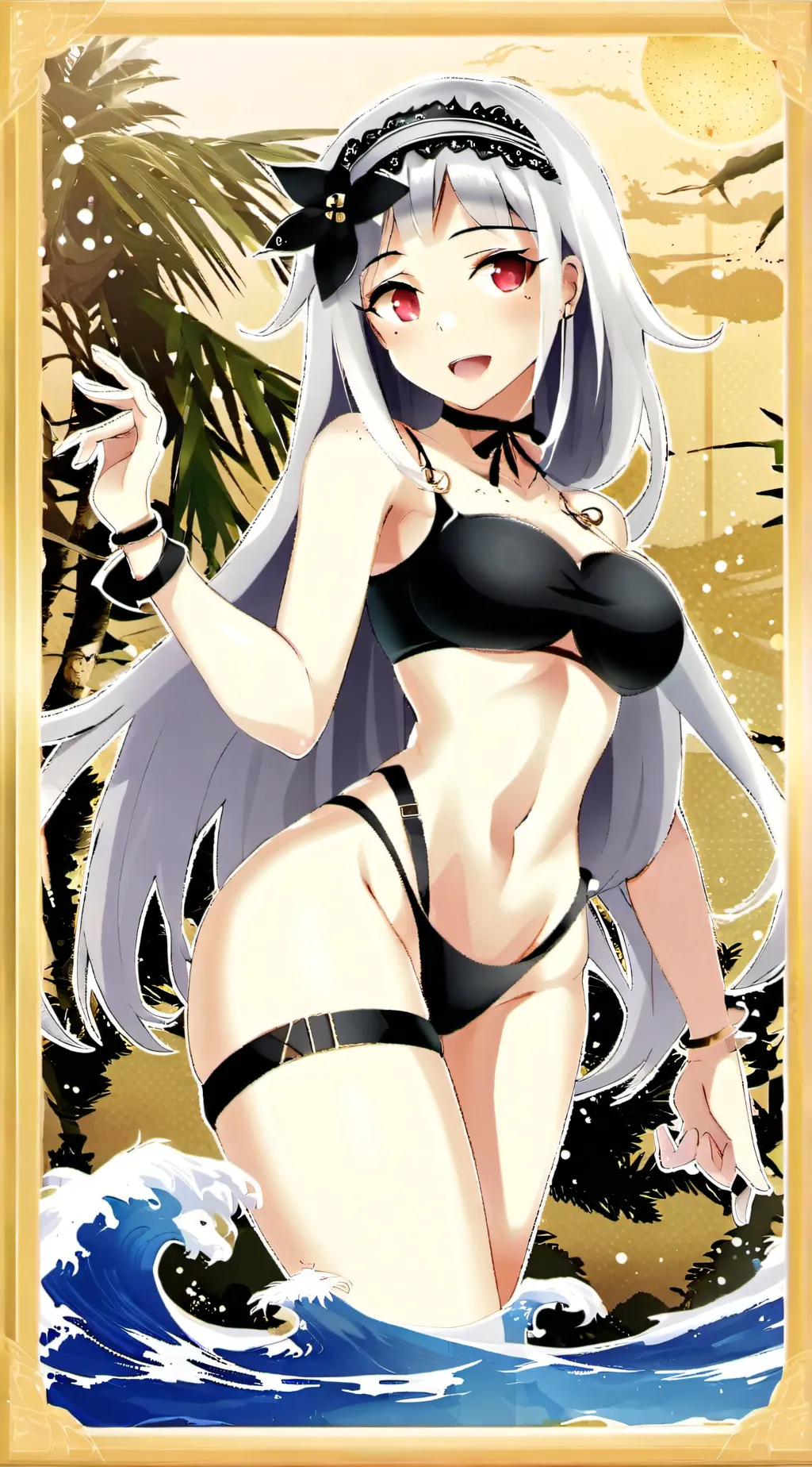 ai character: mha beach background