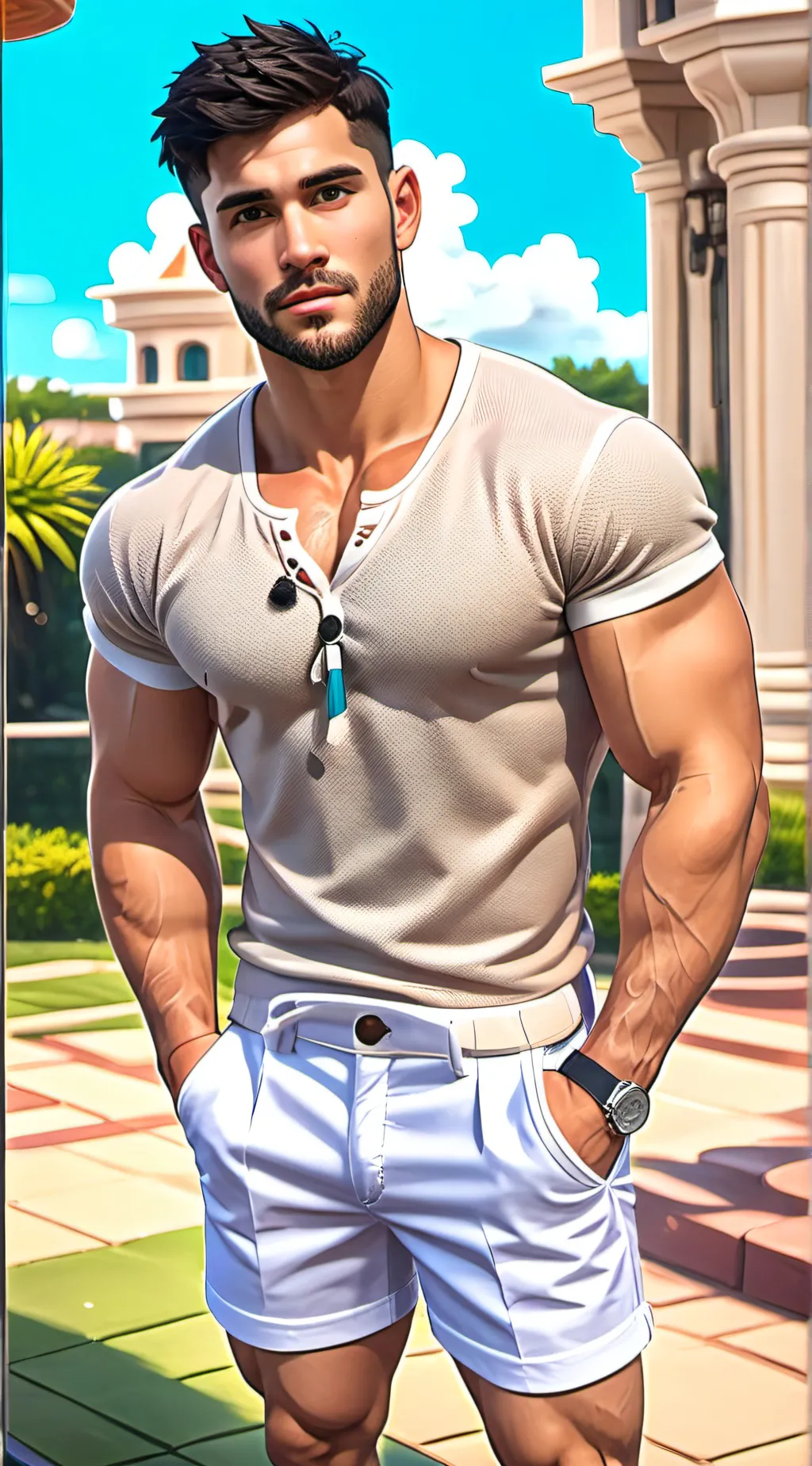 ai character: Эдди  background