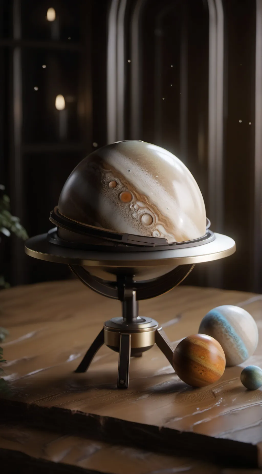 ai character: Solar balls background