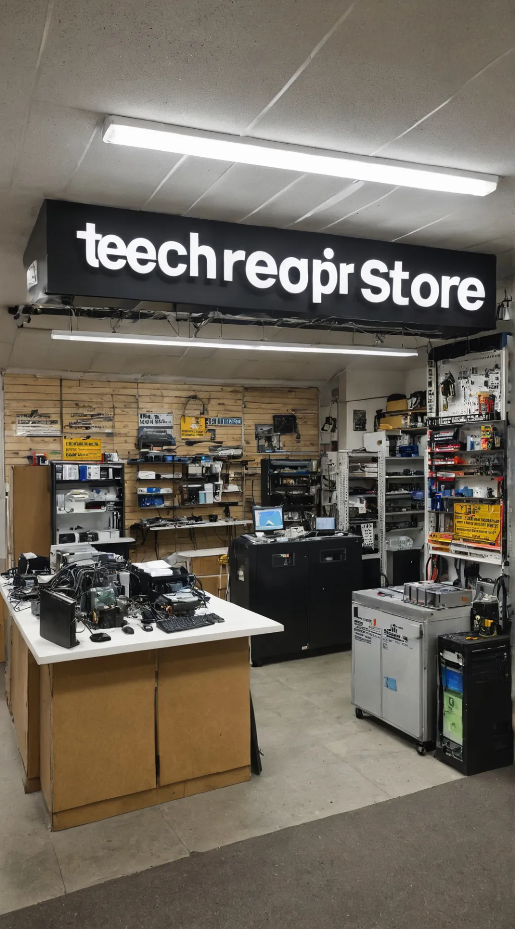 ai character: Your store tech  background