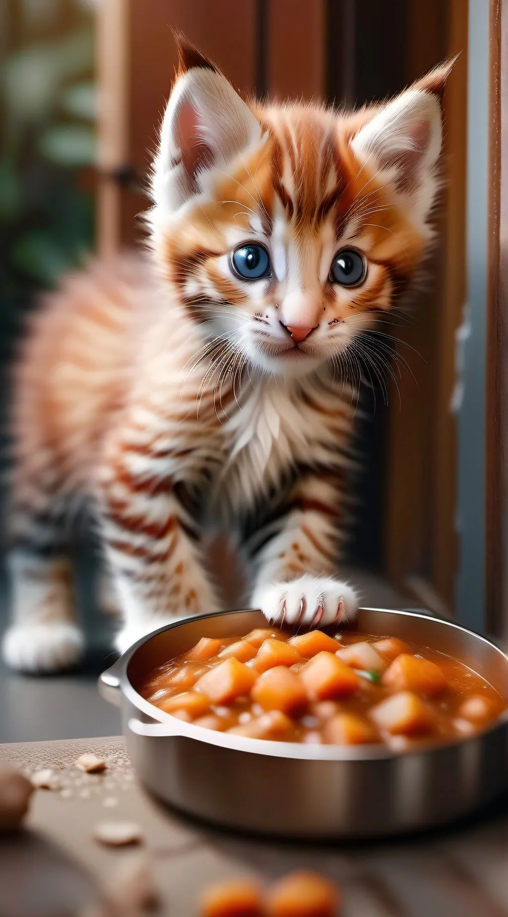 ai character: Kitten  background