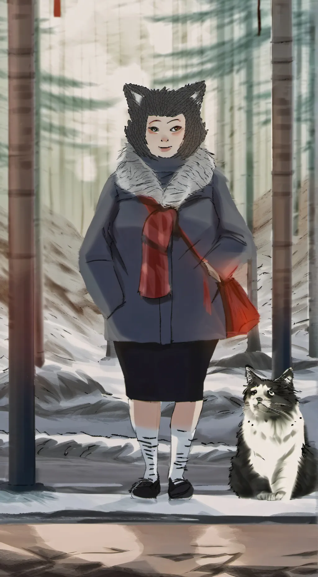 ai character: fat neko seek  background