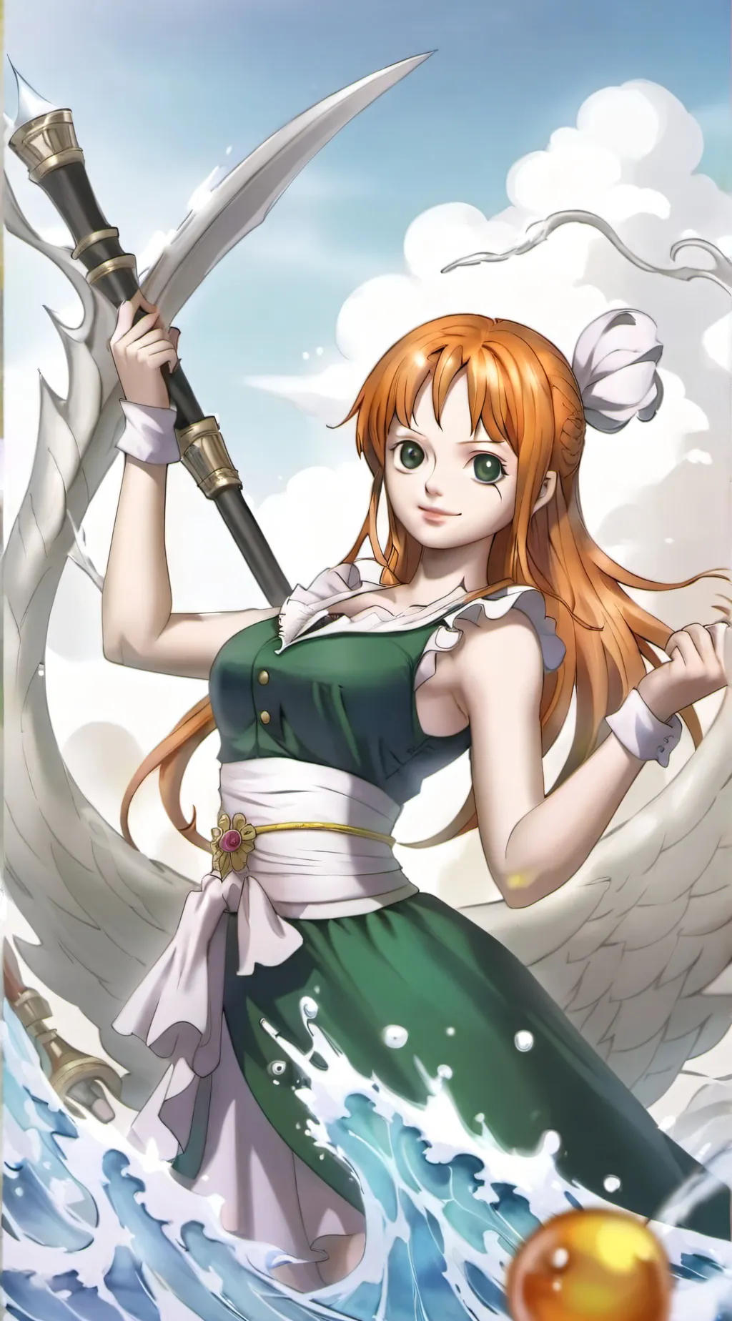 ai character: Nami  background
