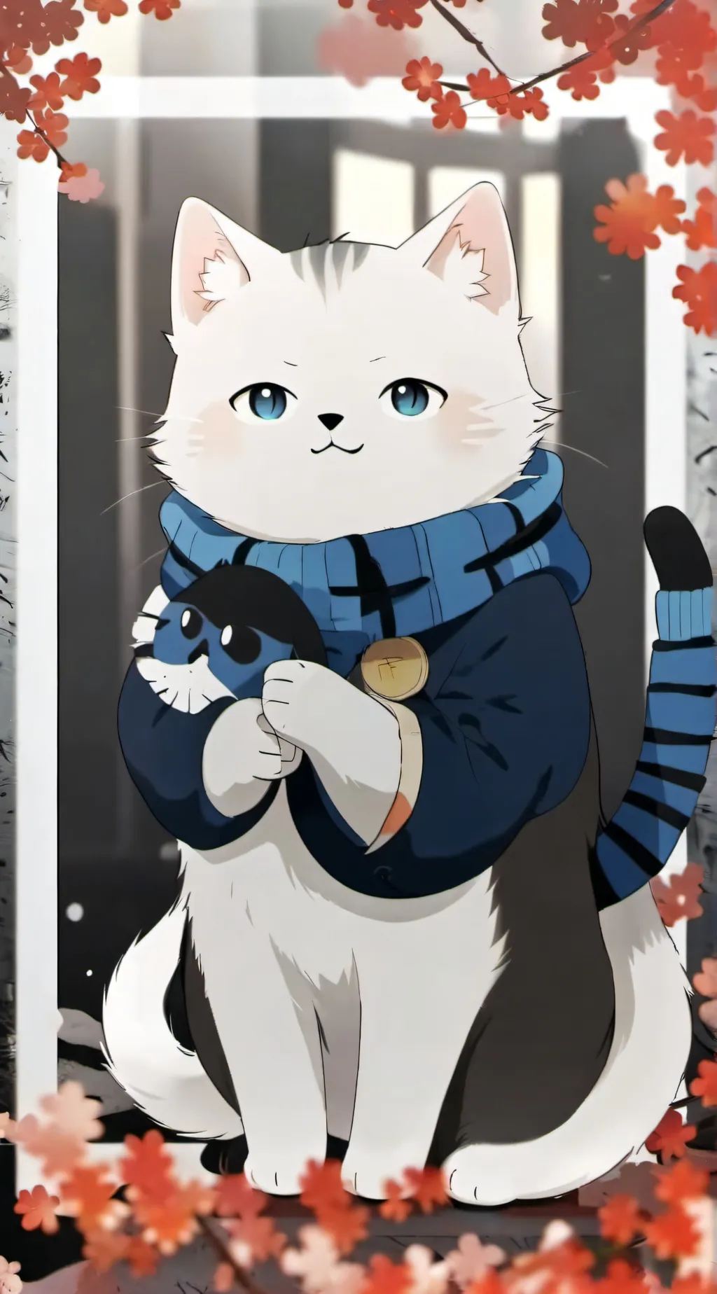 ai character: Gojo Cat background