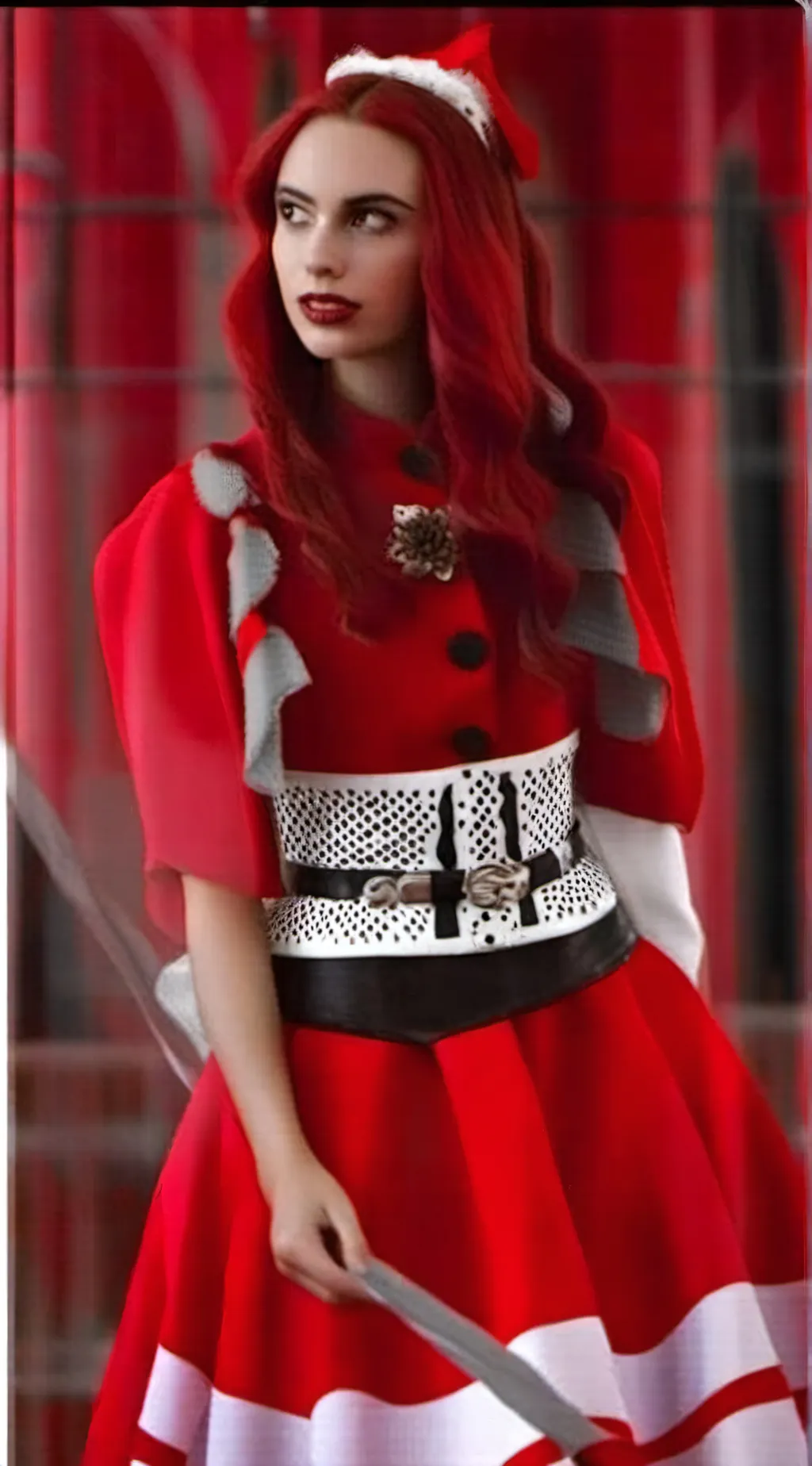 ai character: Red background