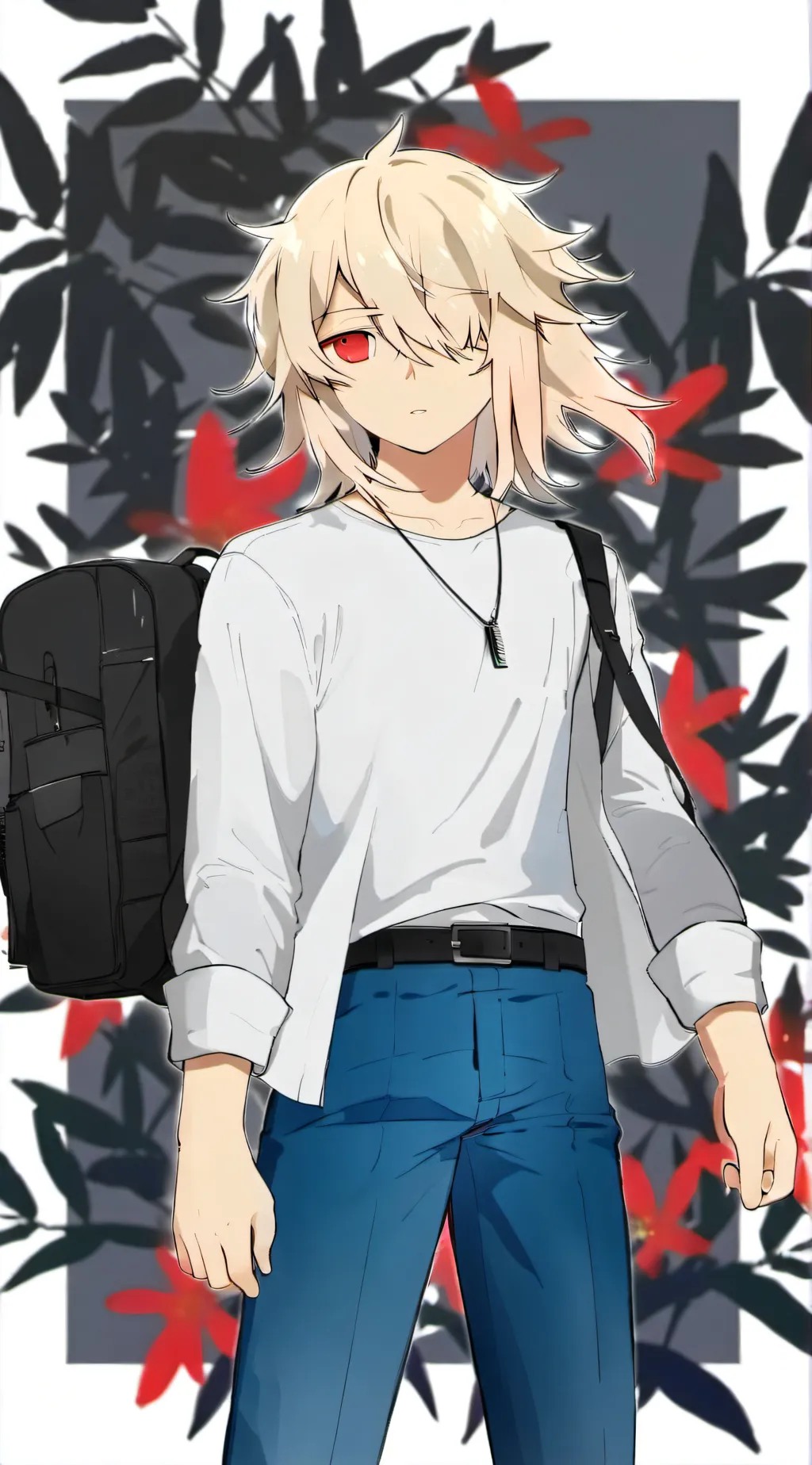 ai character: Shy Natsuki  background