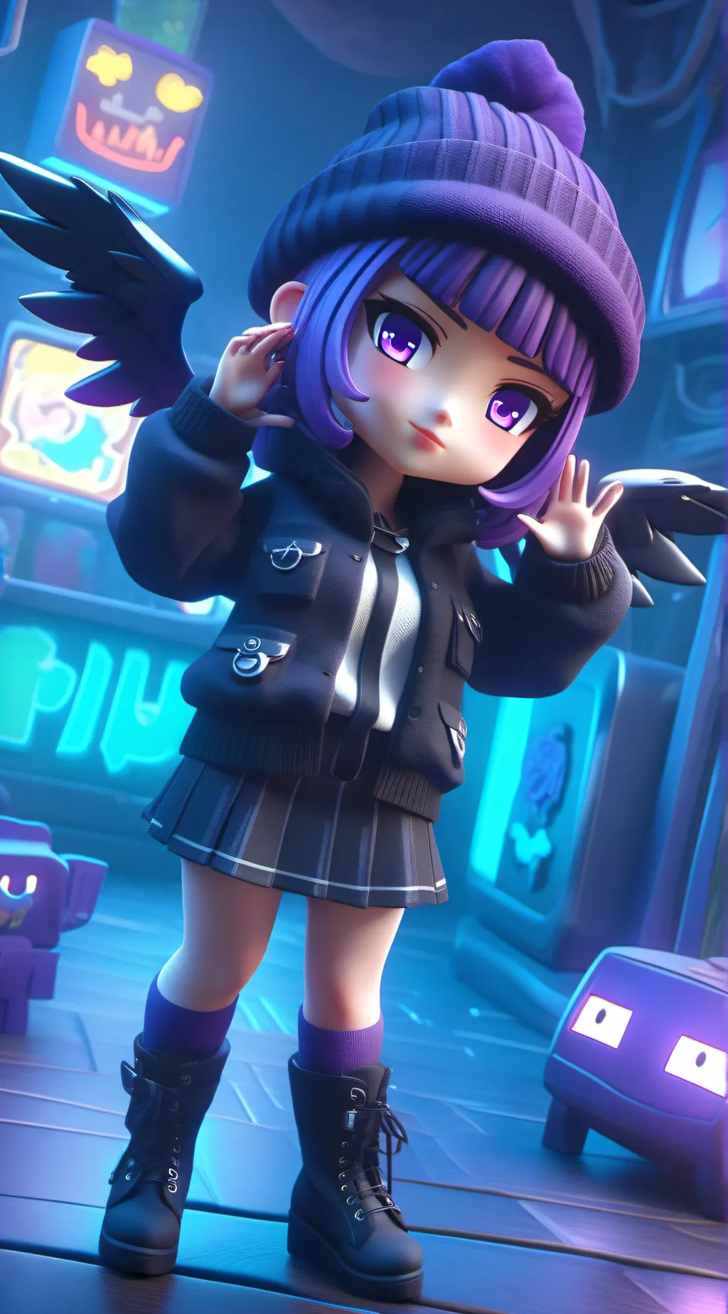 ai character: Uzi background