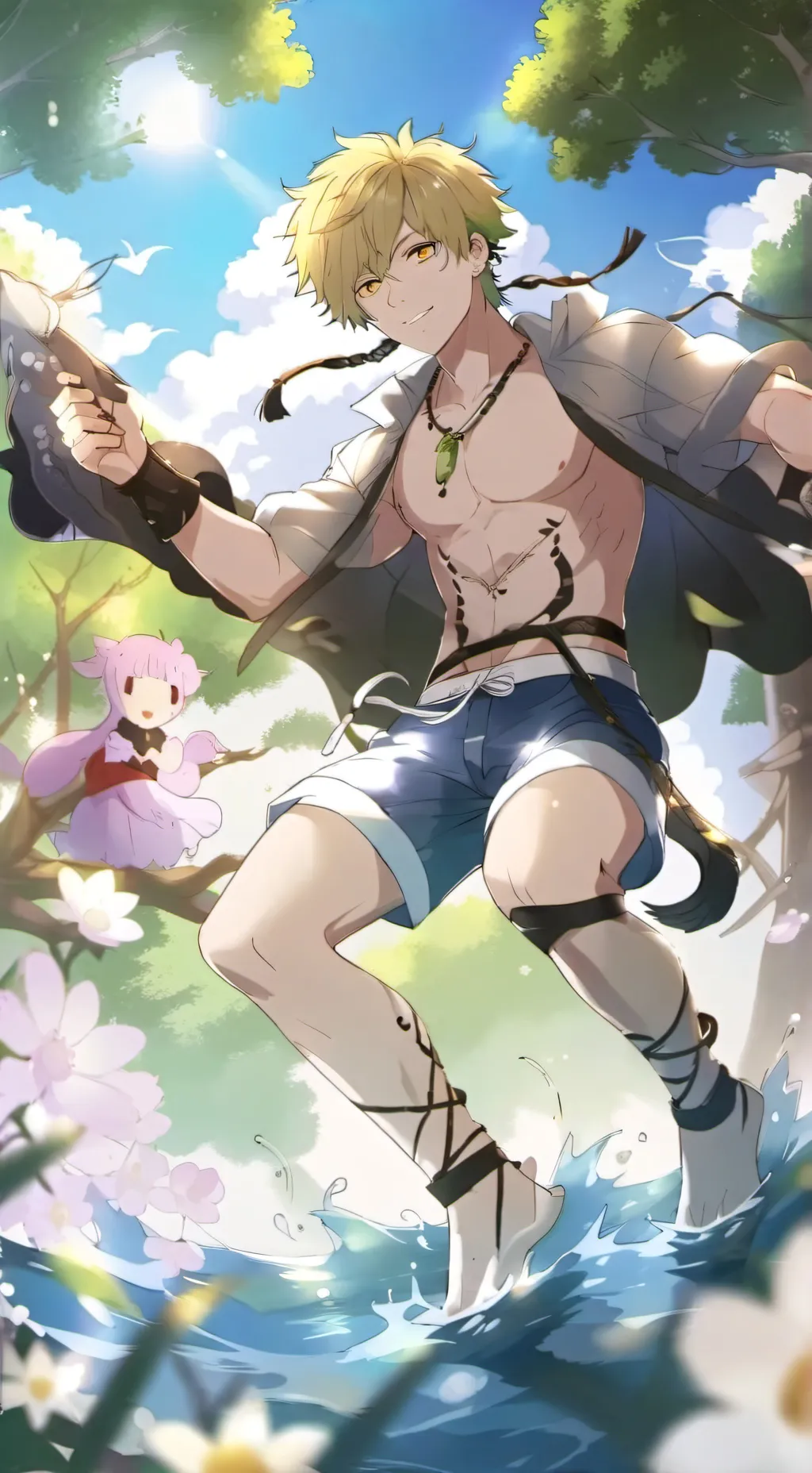 ai character: bakugo katsuki  background