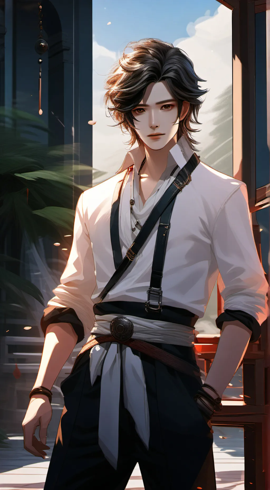 ai character: langit background