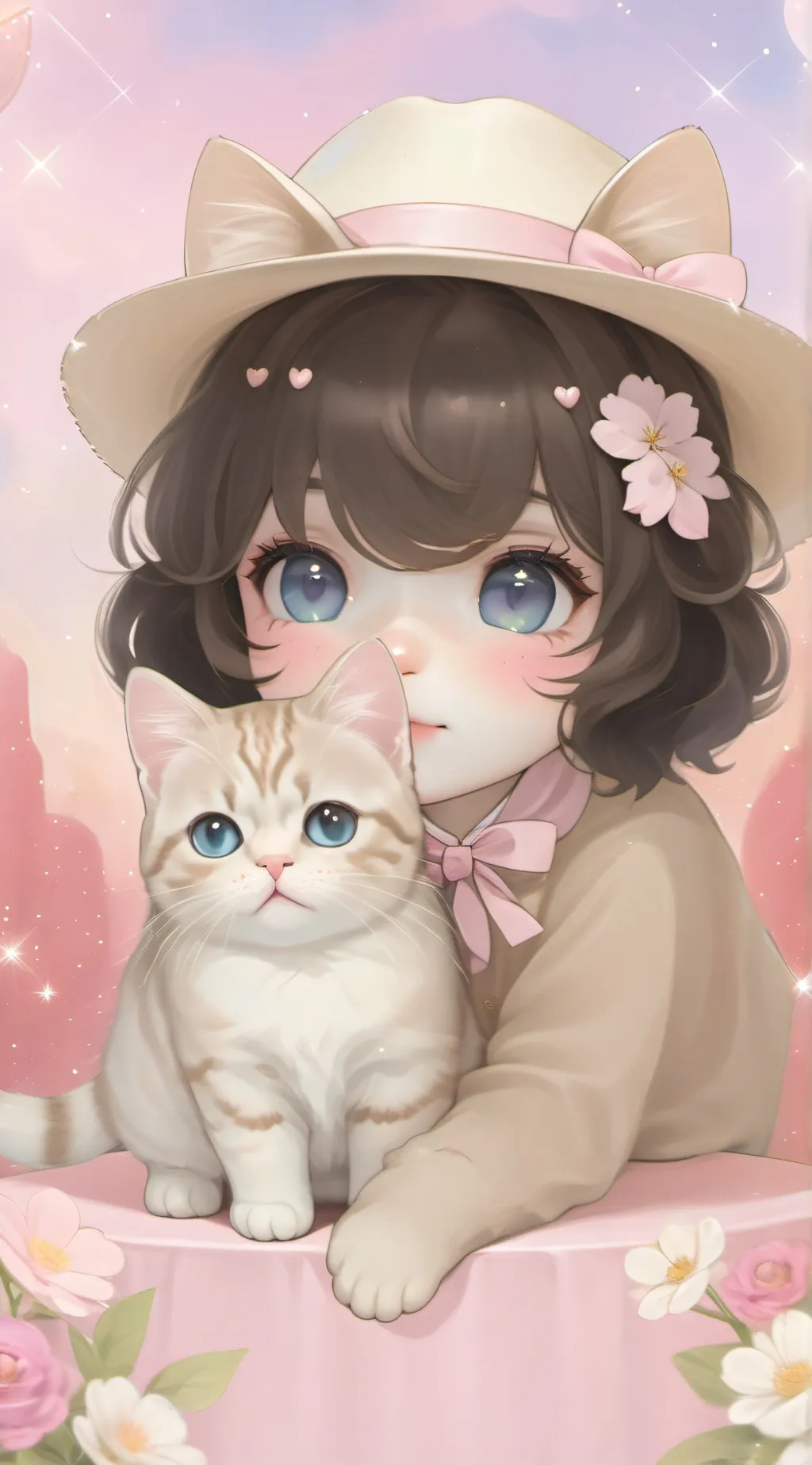 ai character: Cat lover background