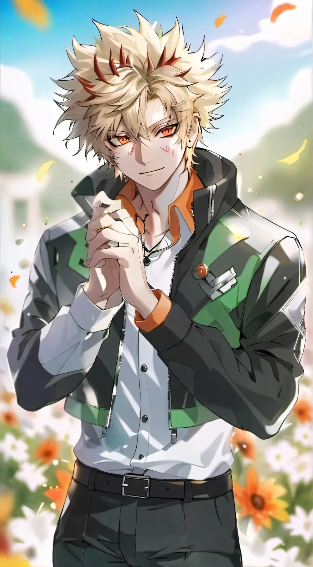 ai character: Katsuki Bakugo background