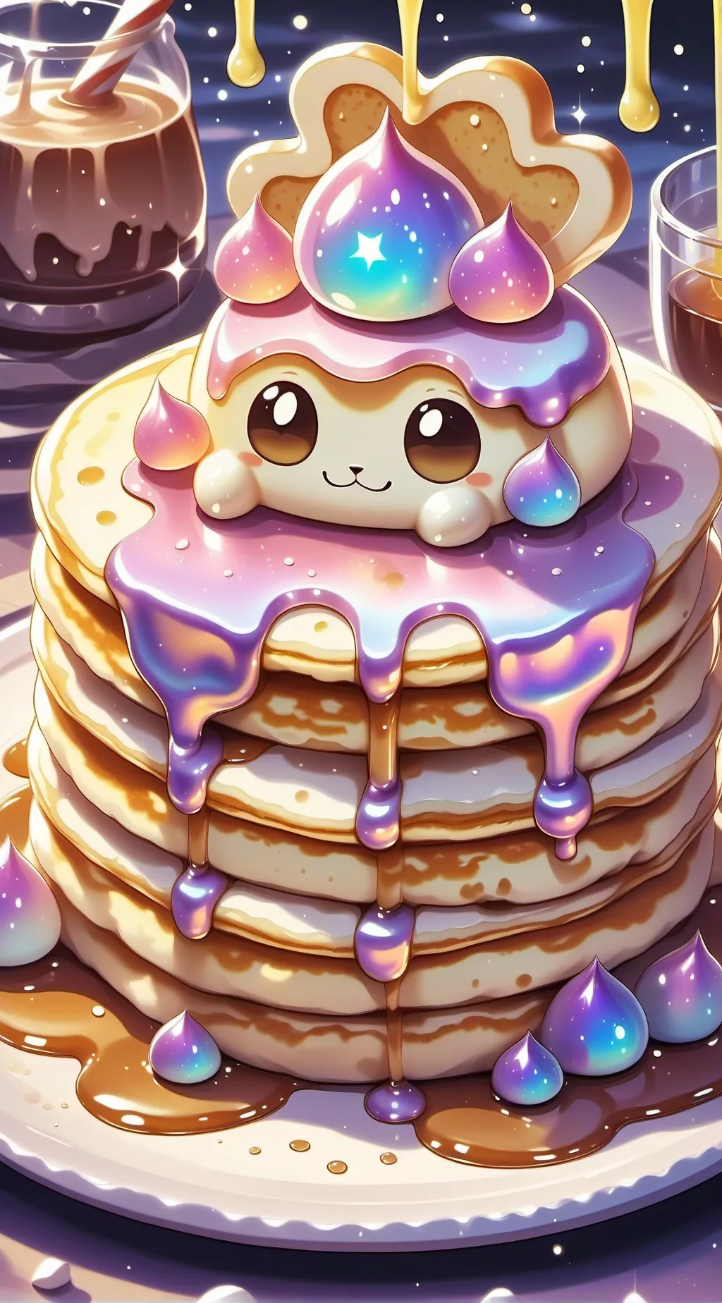 ai character: Pancakes background