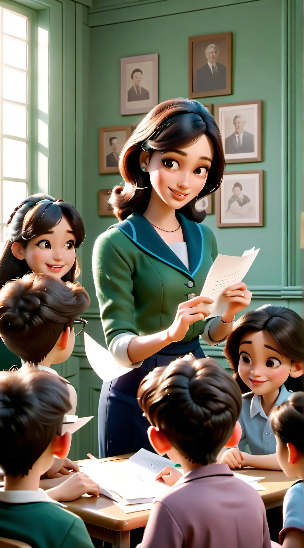 ai character: miss thavel background