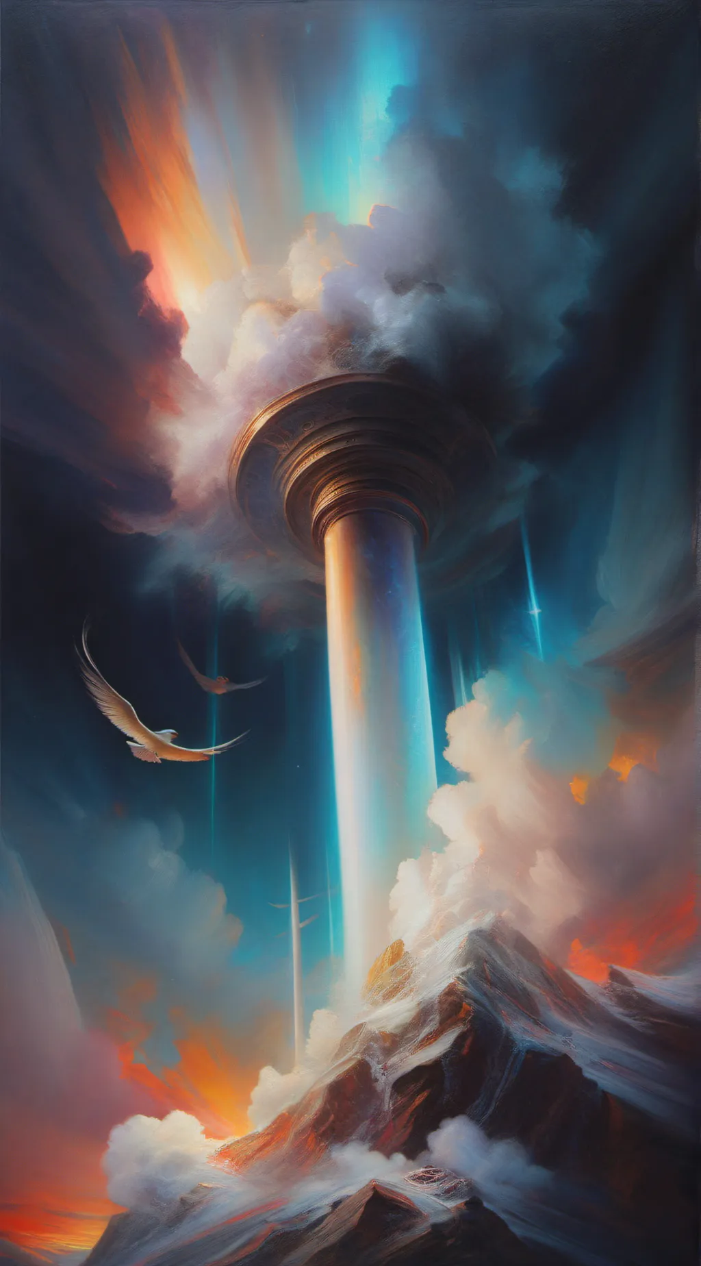 ai character: heaven background