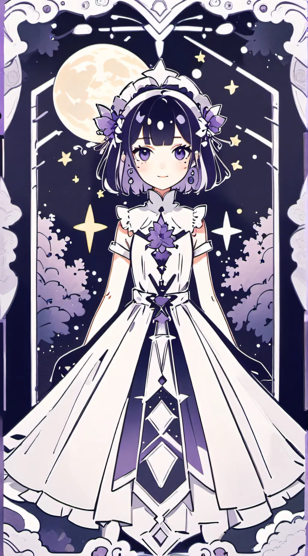 ai character: moonlight  background