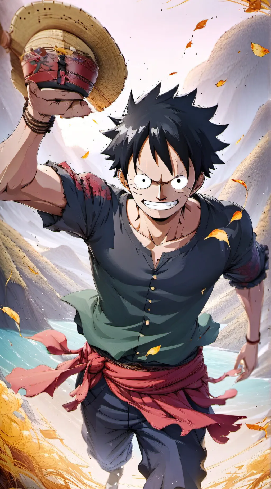 ai character: monkey d luffy background