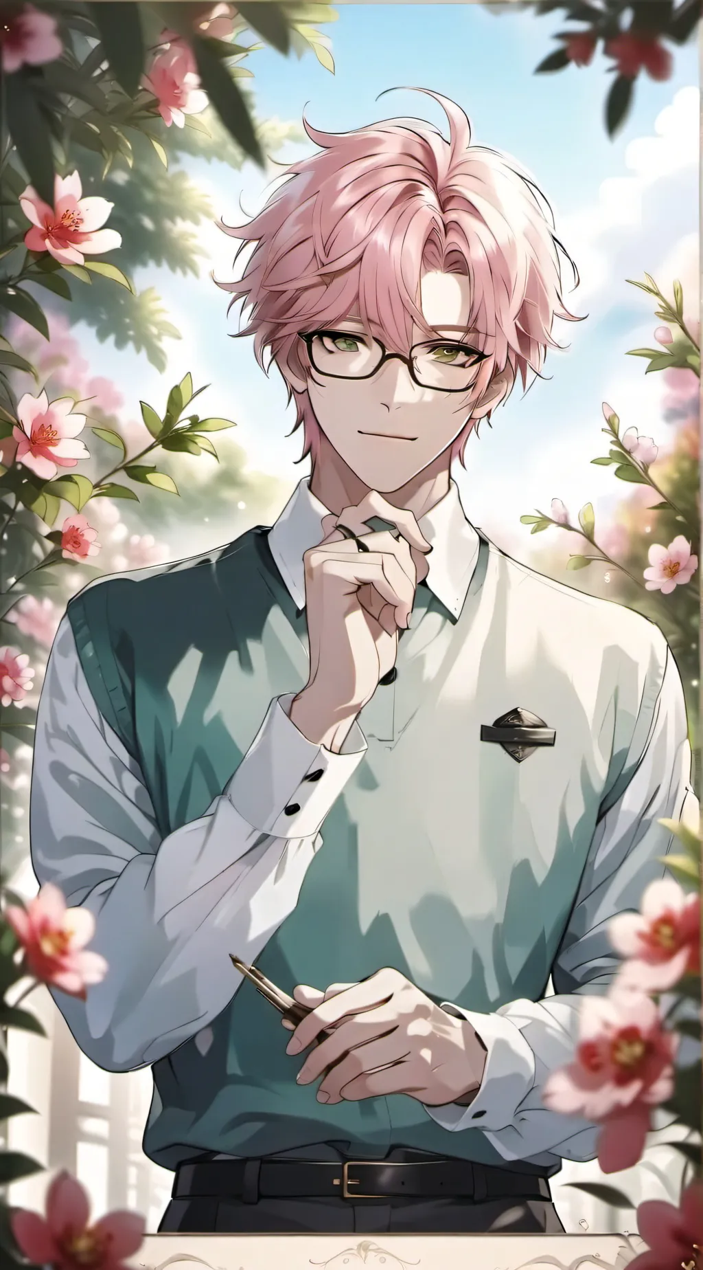 ai character: Isamu ♡ background