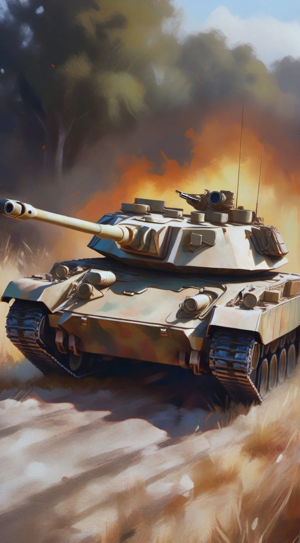 ai character: M1A1 Abrams Tank background