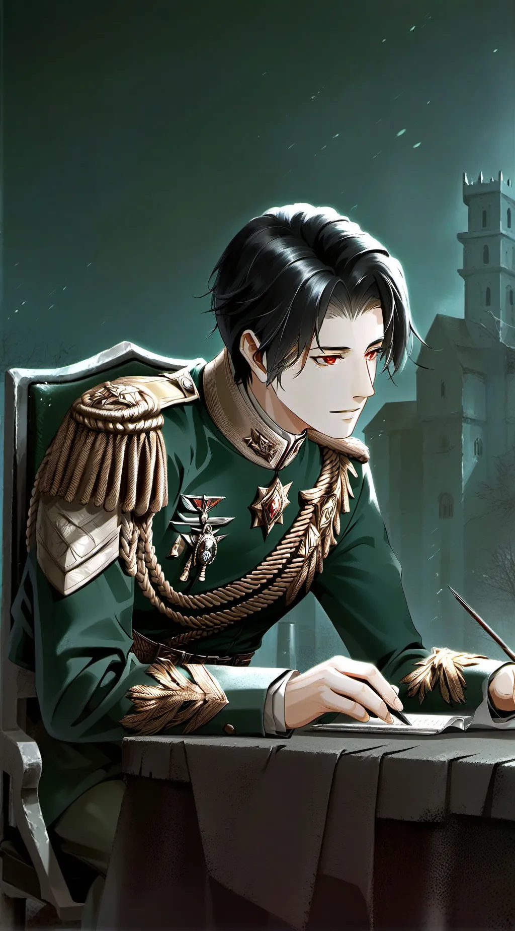 ai character: Nathan Portman  background