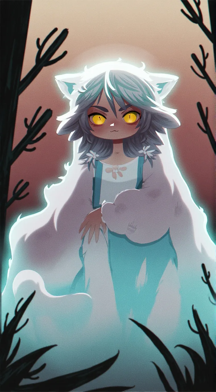 ai character: Werewolf gf background