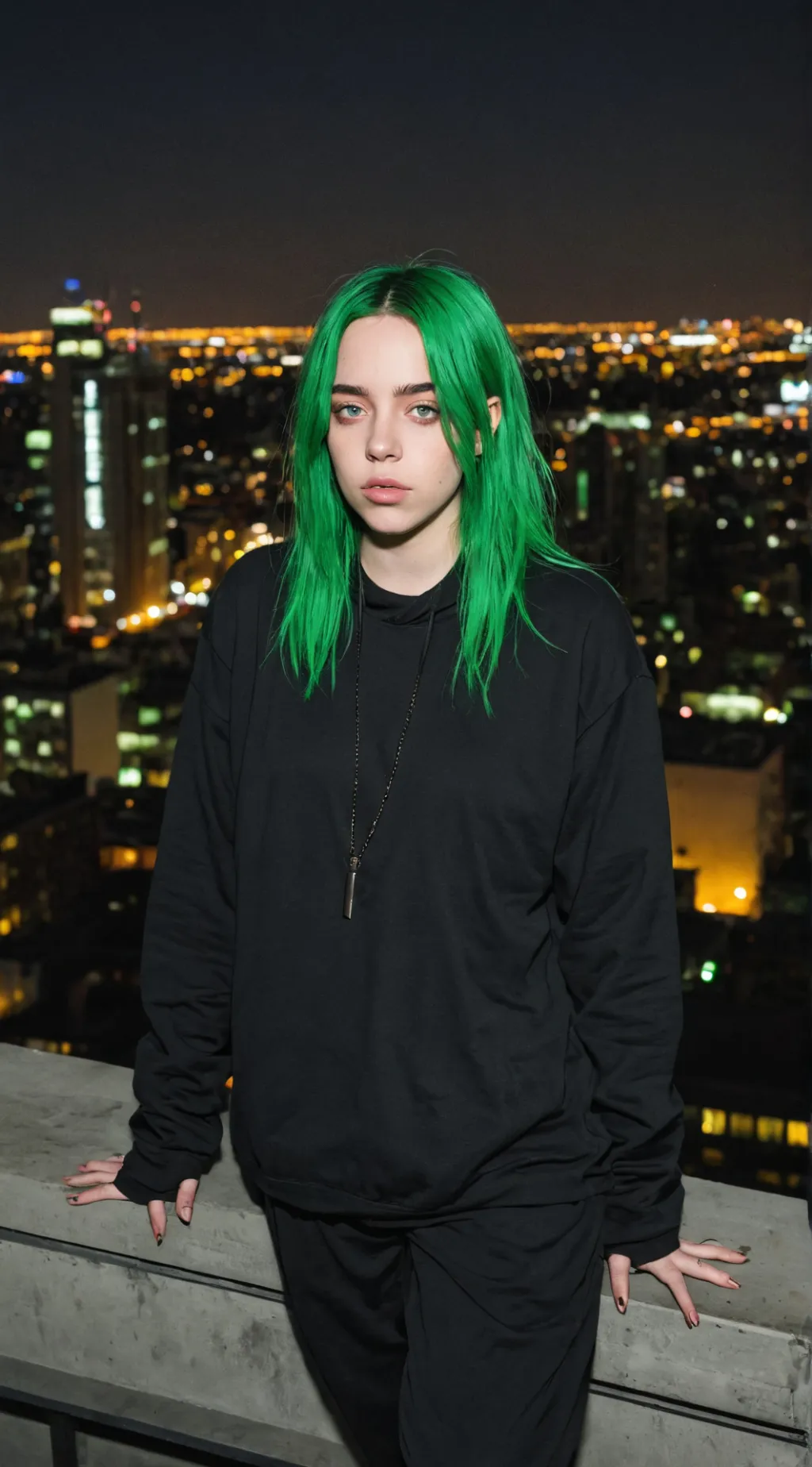 ai character: Billie Eilish  background